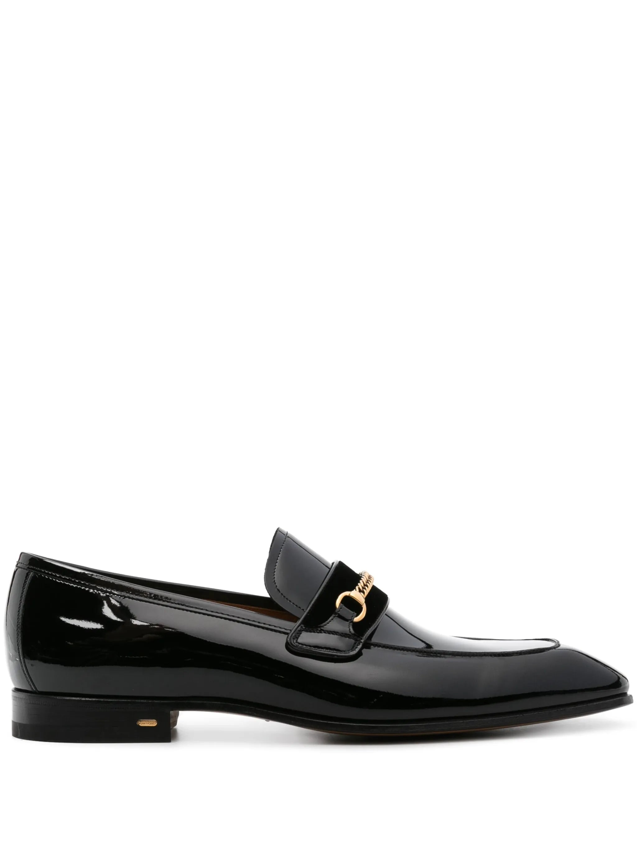 Bailey-chain leather loafers