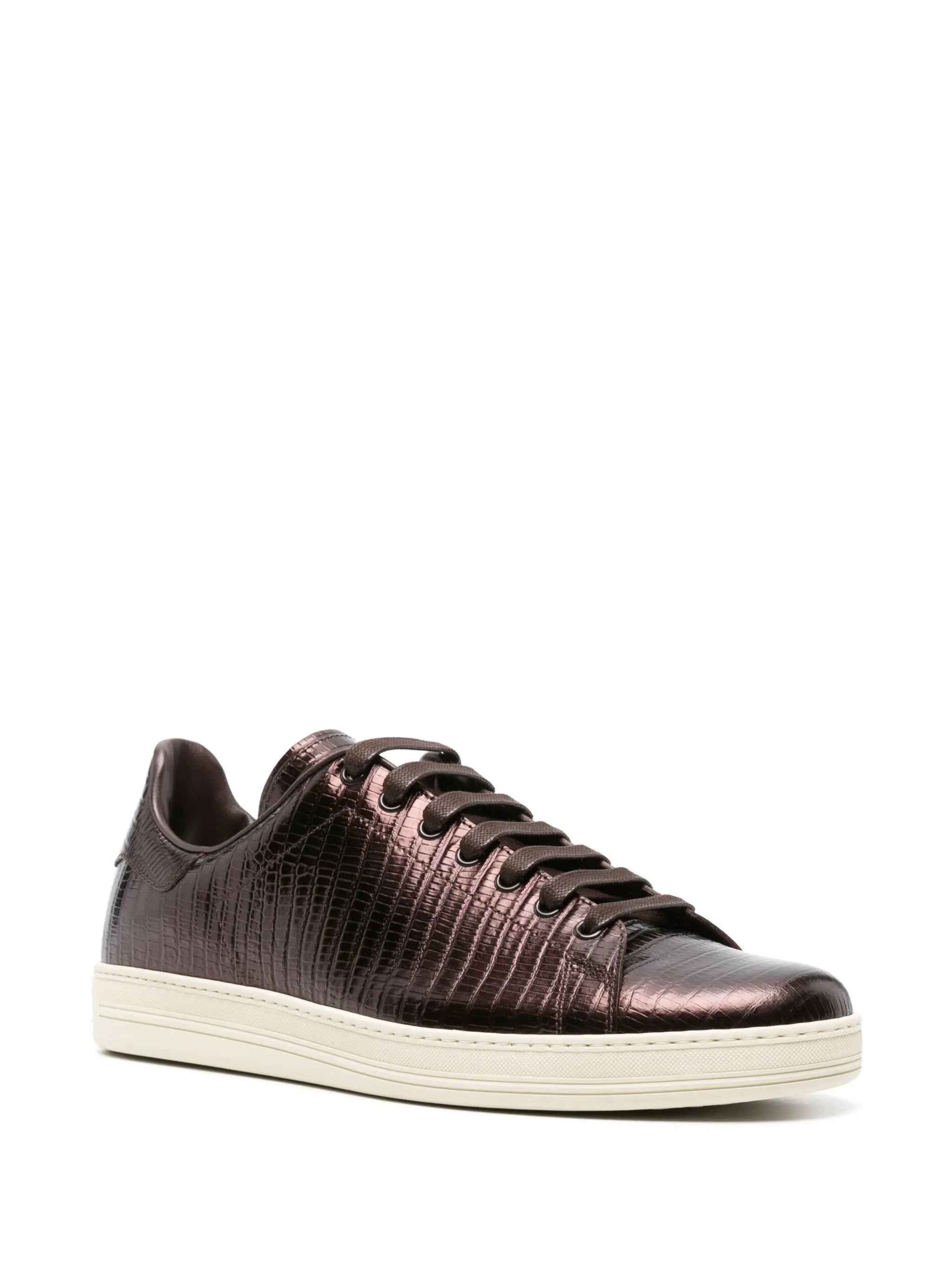 Warwick embossed-crocodile sneakers