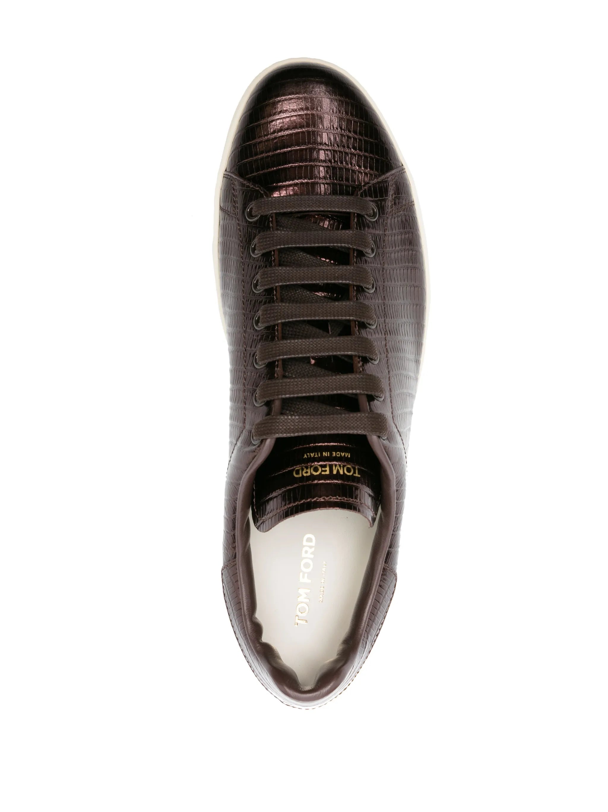 Warwick embossed-crocodile sneakers