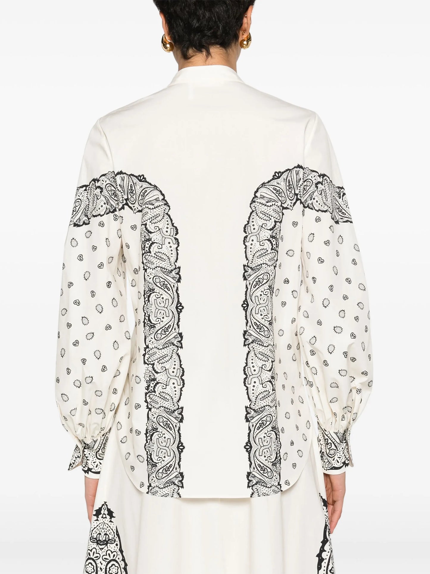 graphic-print cotton shirt