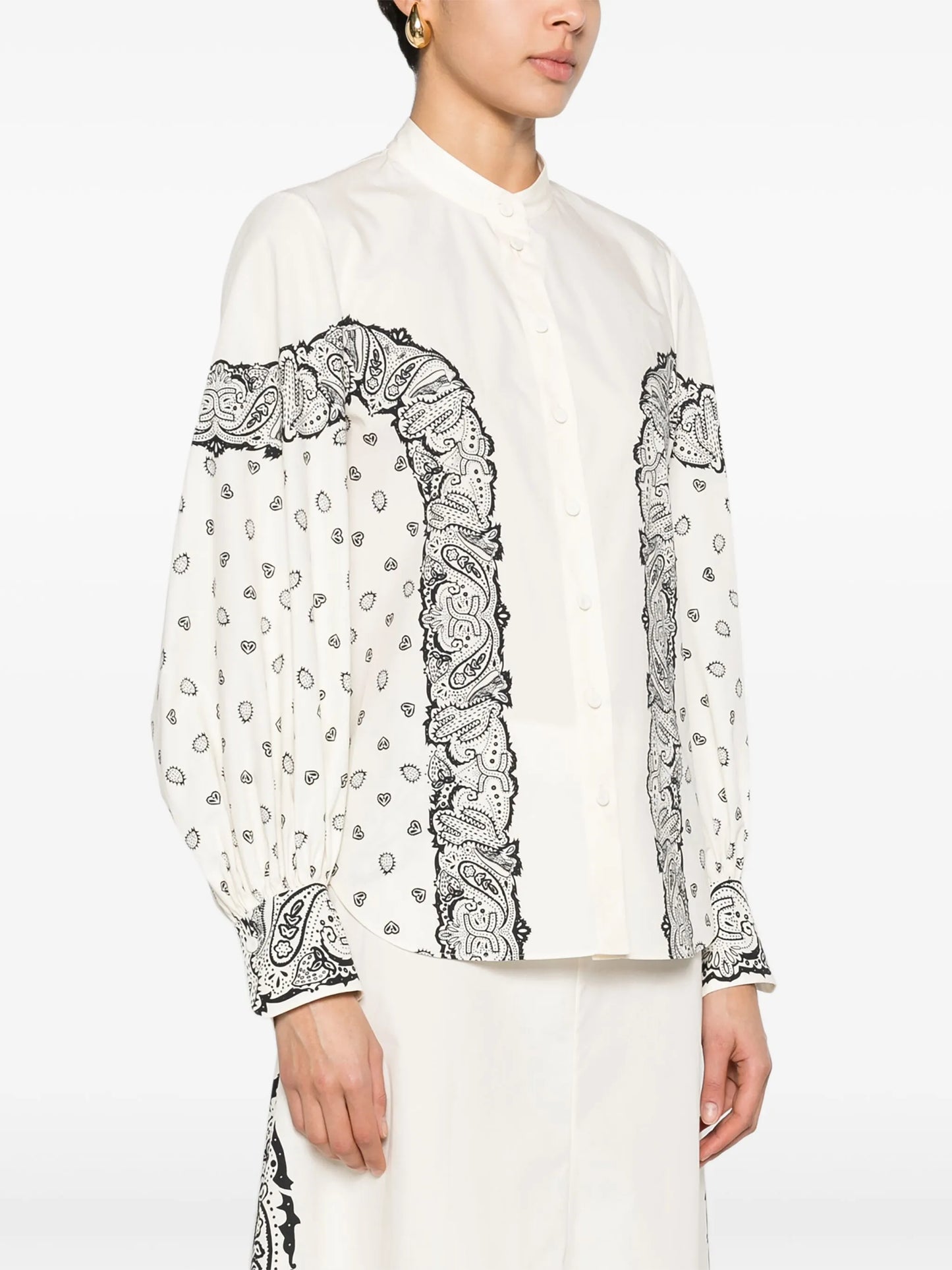 graphic-print cotton shirt