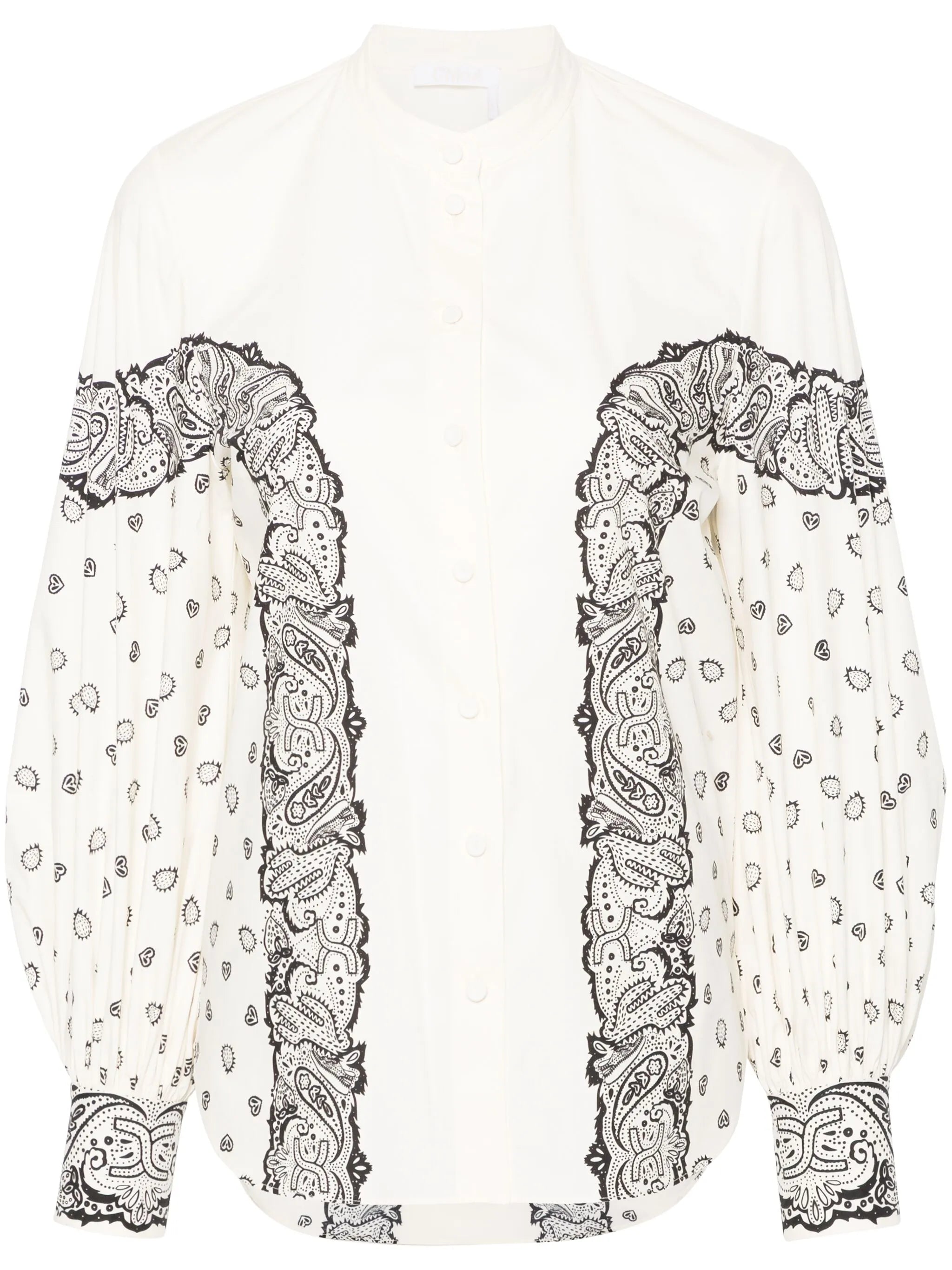 graphic-print cotton shirt