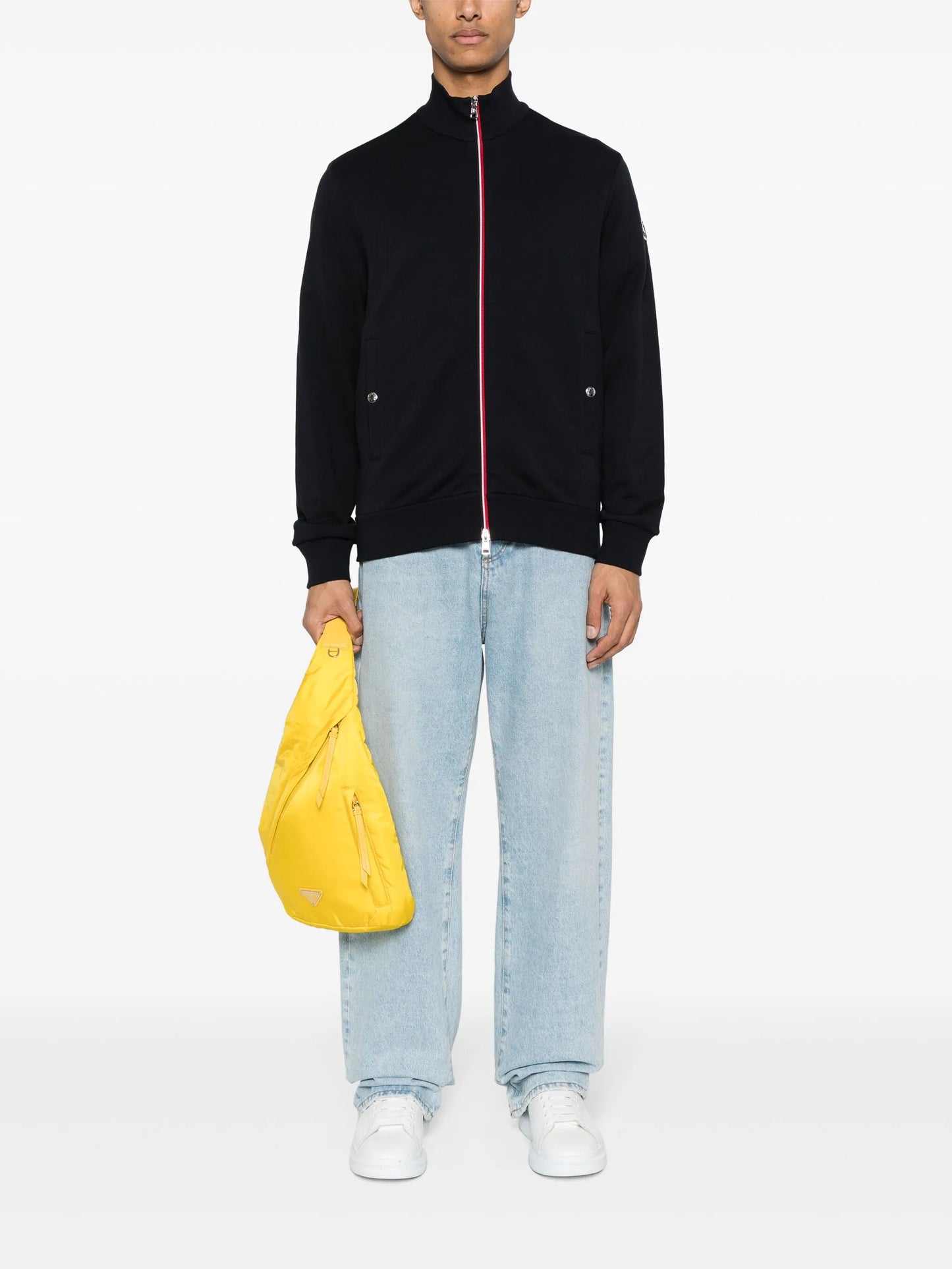 RWB-stripe zipped sweatshirt