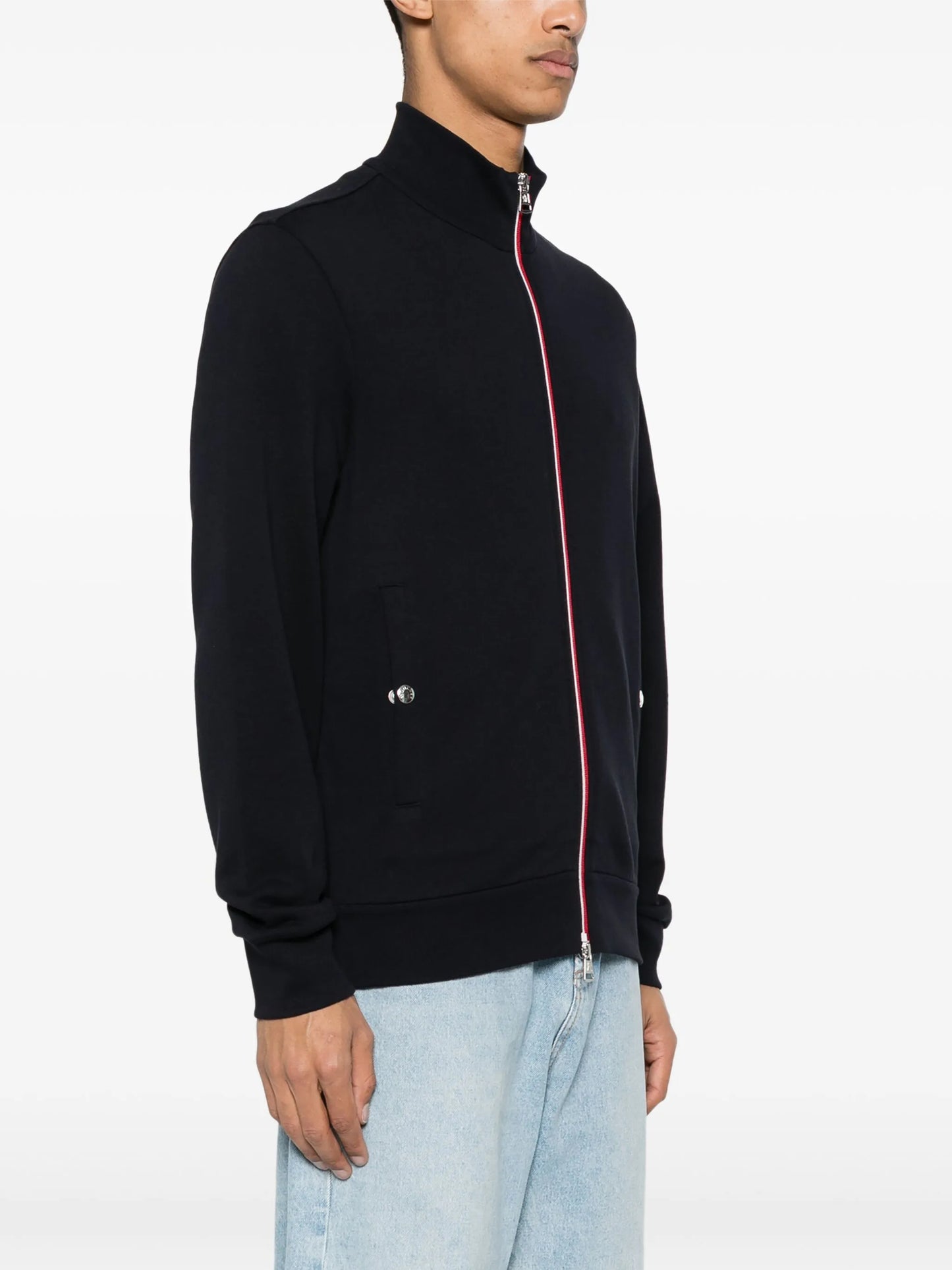 RWB-stripe zipped sweatshirt