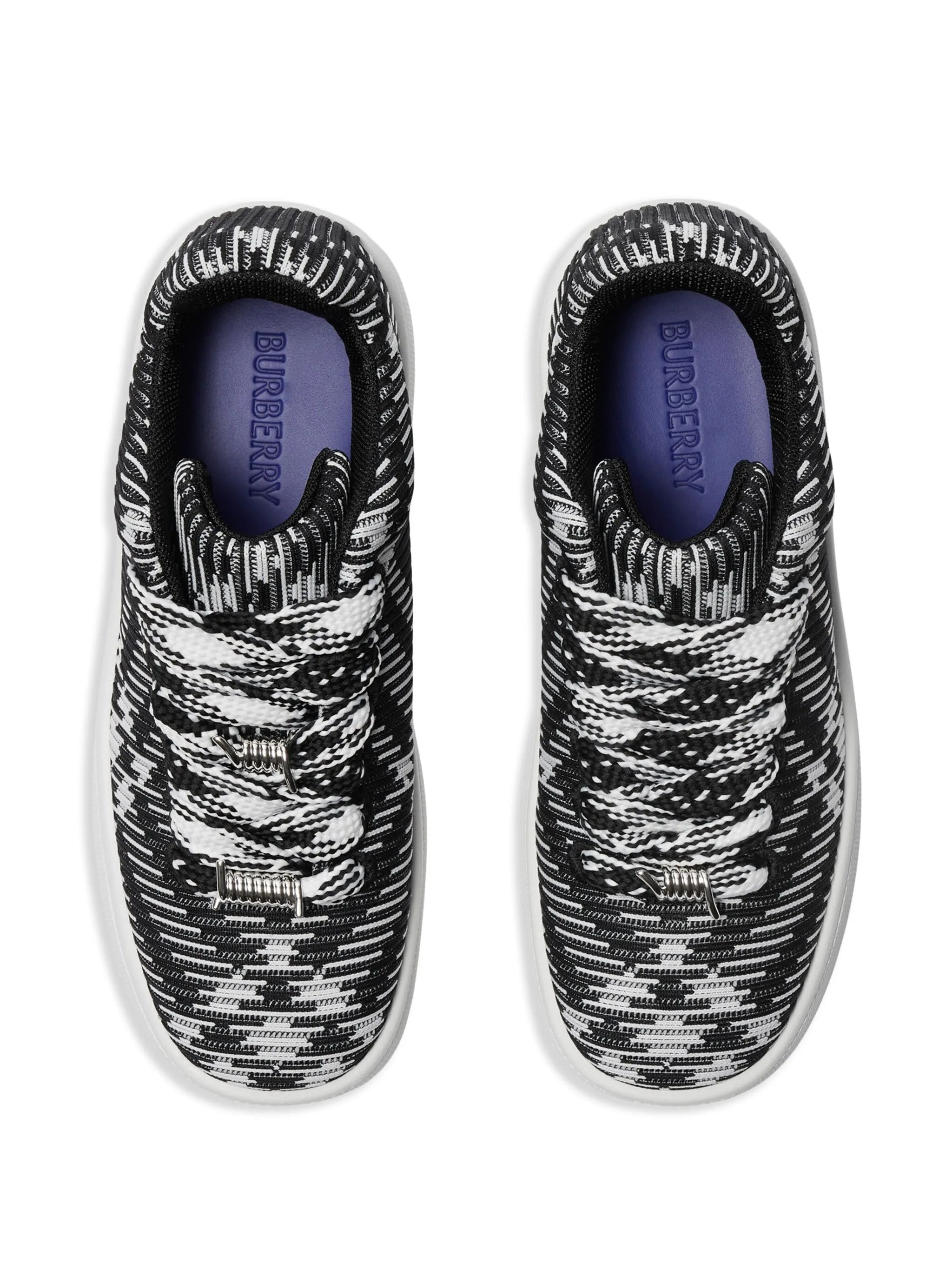 check knit box sneakers