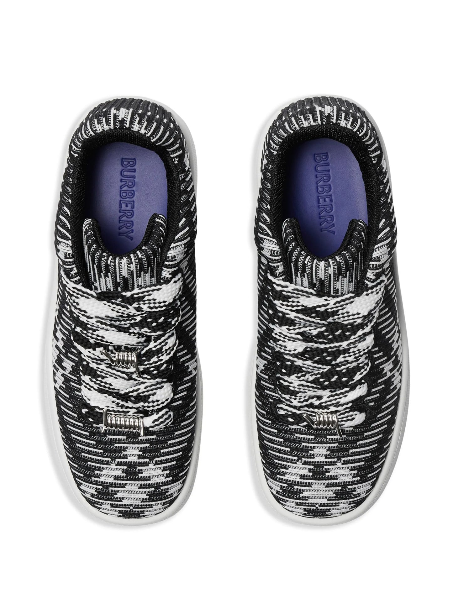 check knit box sneakers