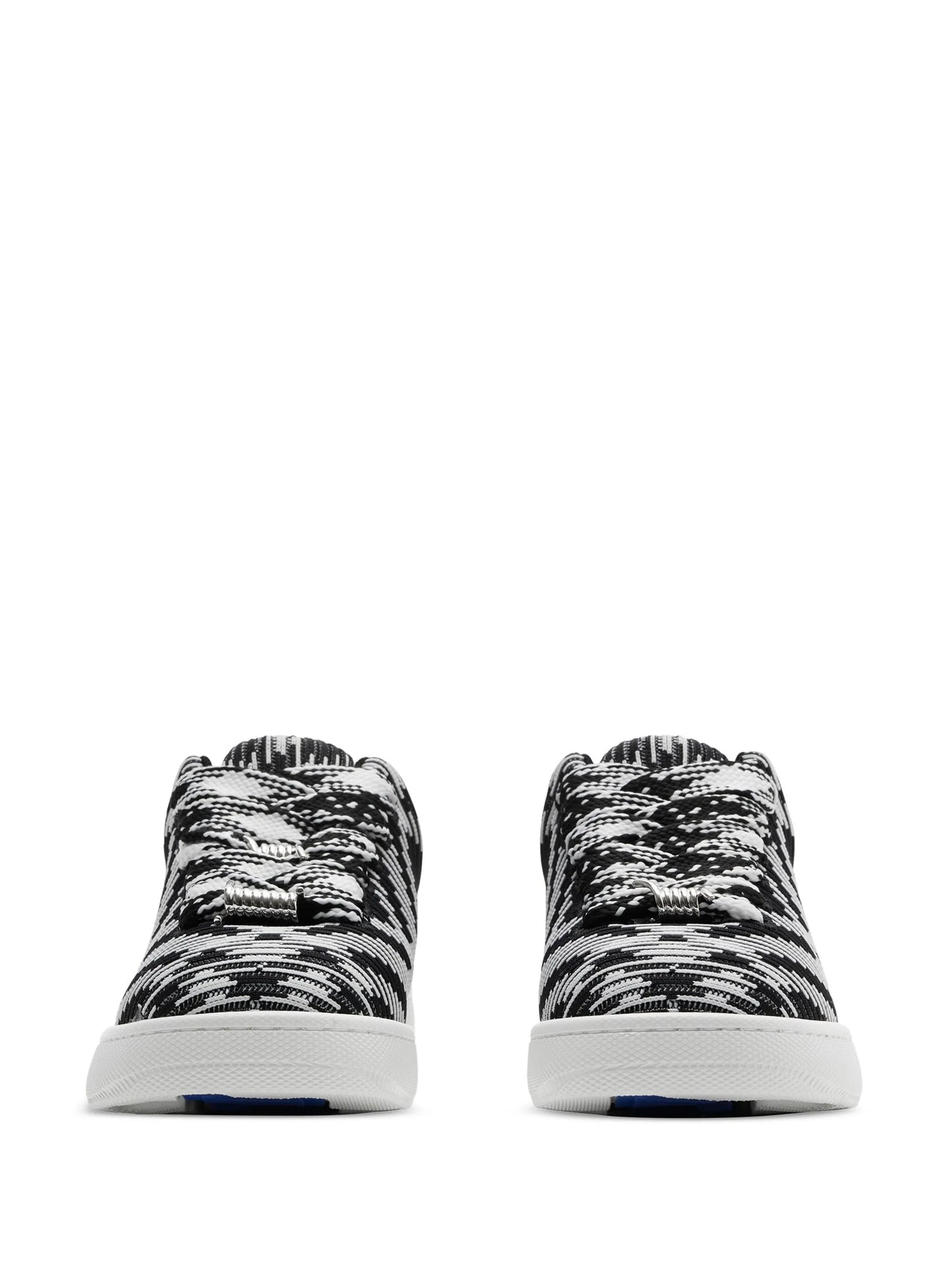 check knit box sneakers