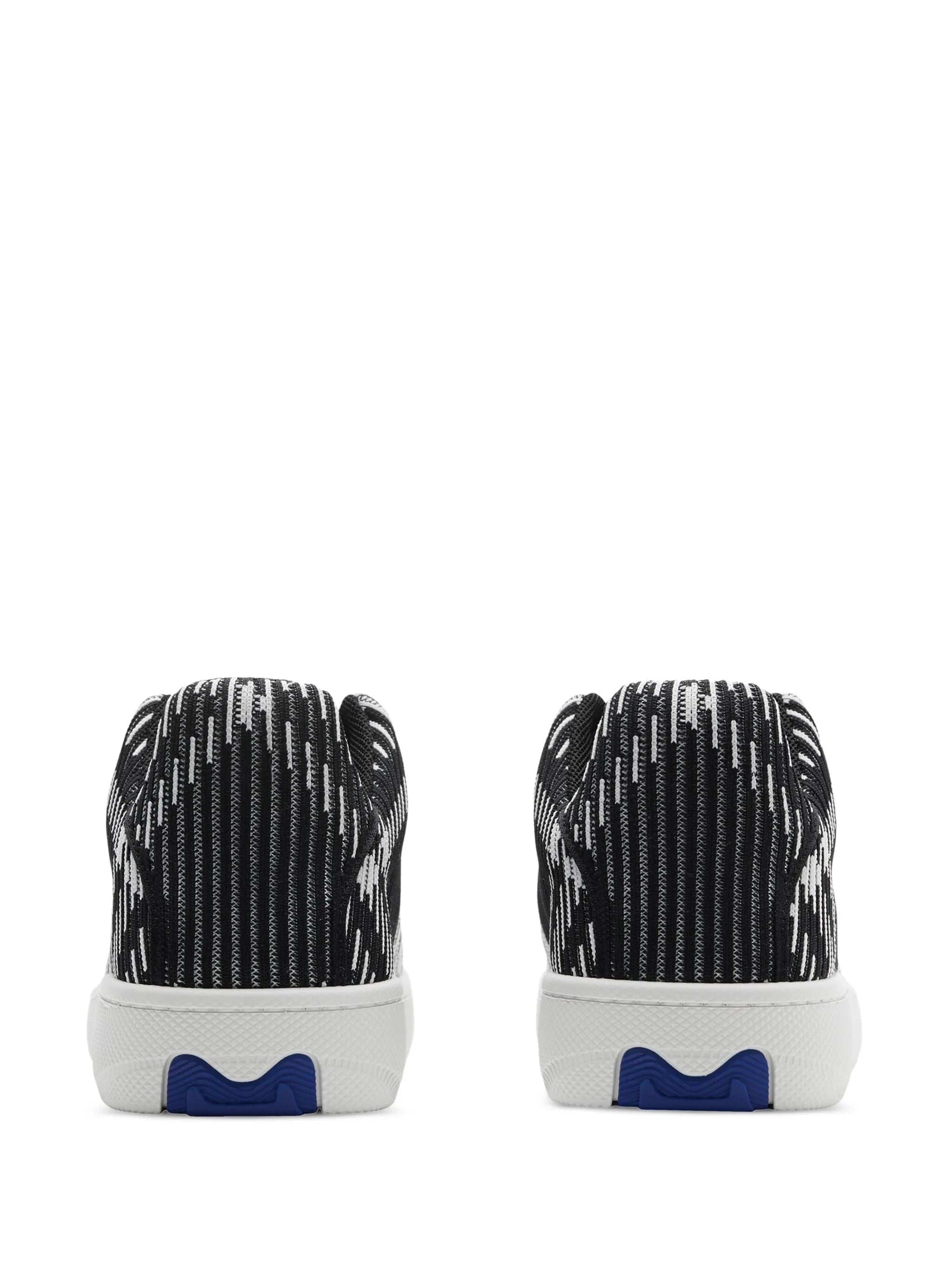 check knit box sneakers