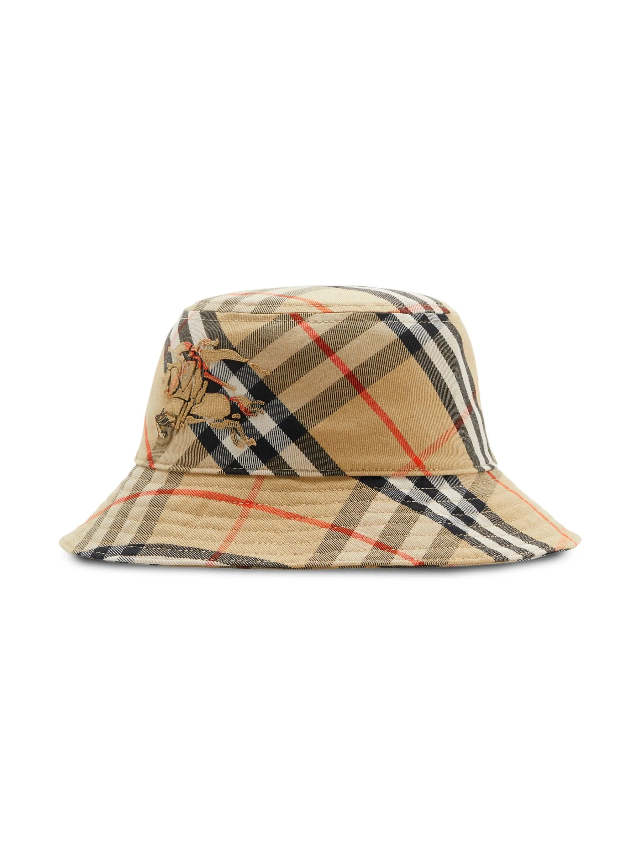 Vintage Check-pattern bucket hat