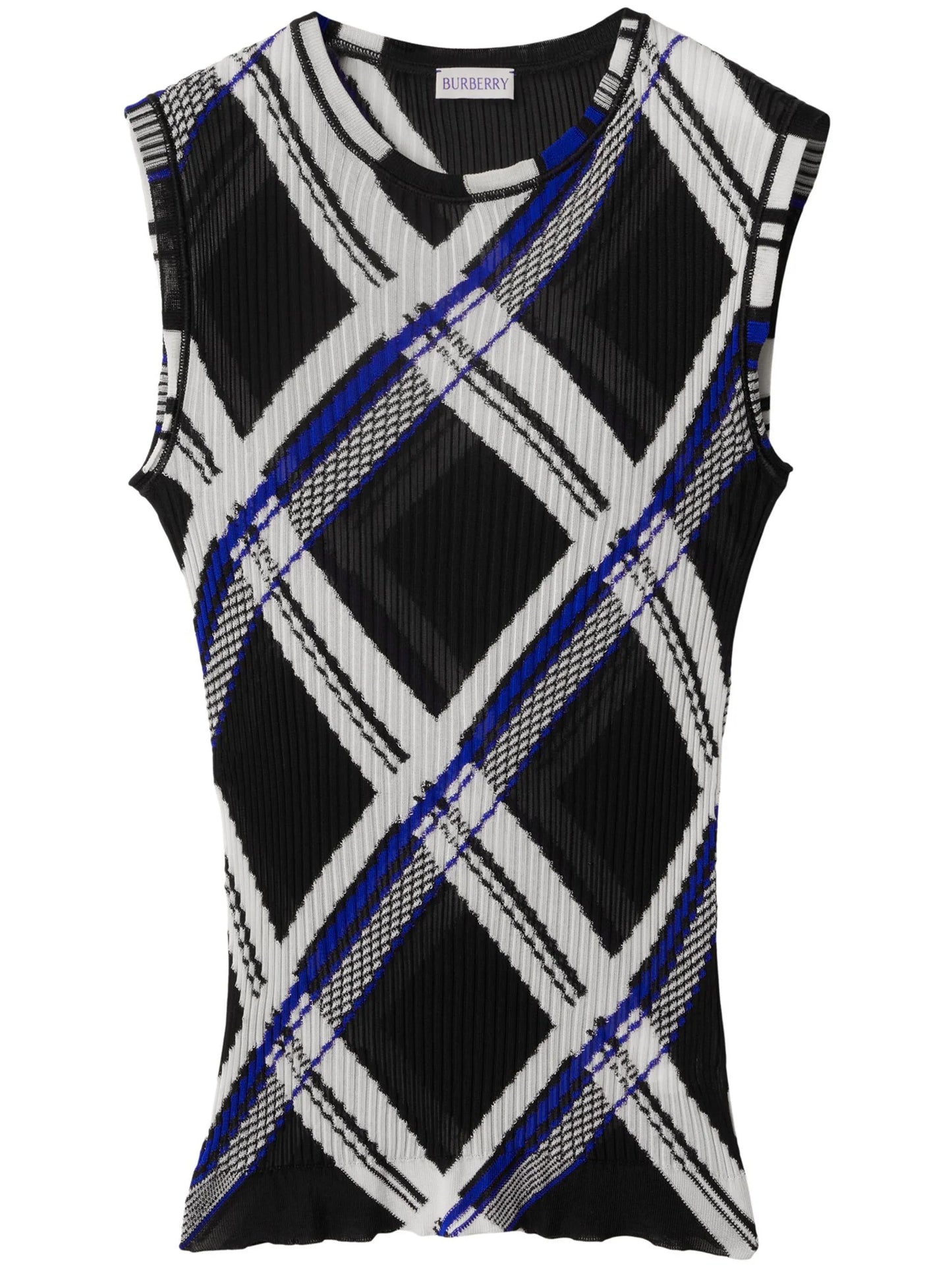 checked silk top