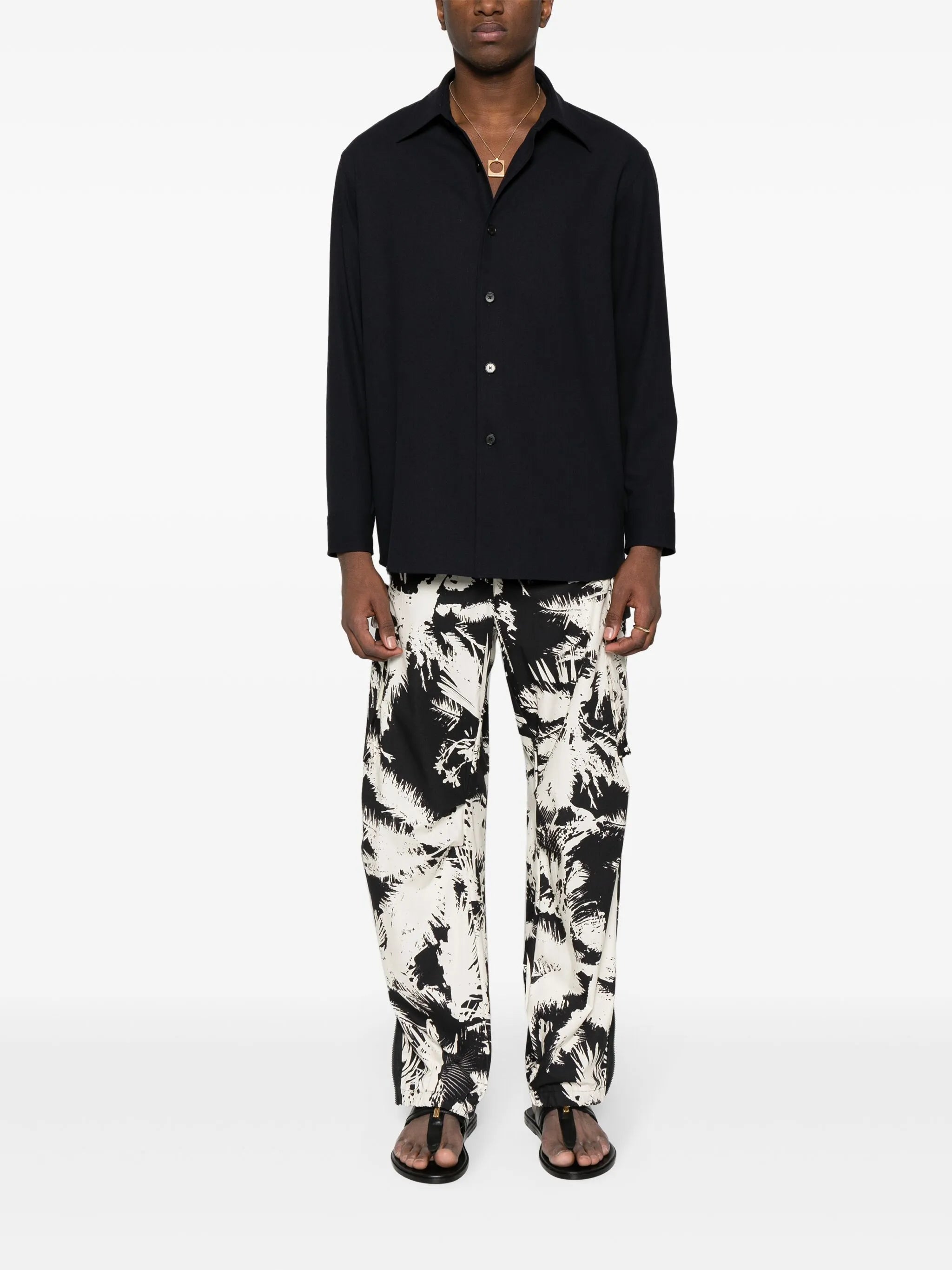 long-sleeve wool shirt