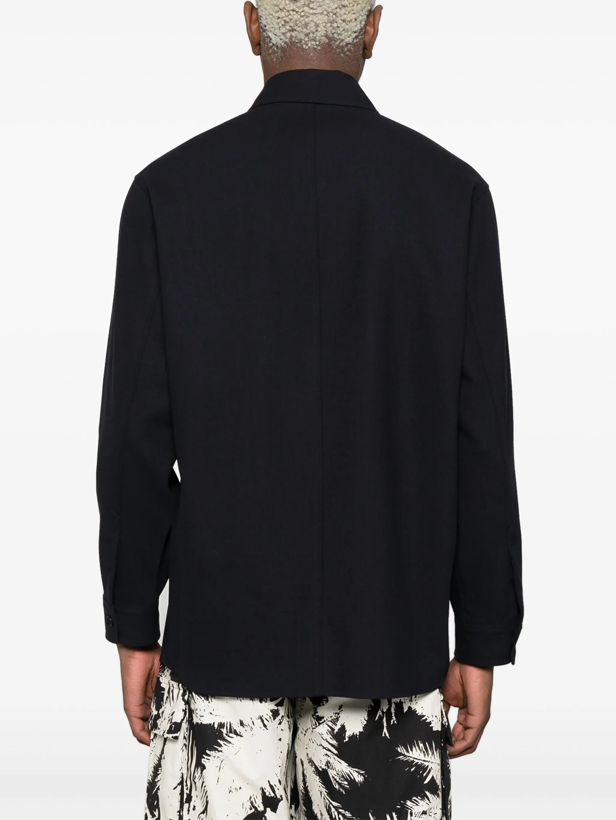 long-sleeve wool shirt