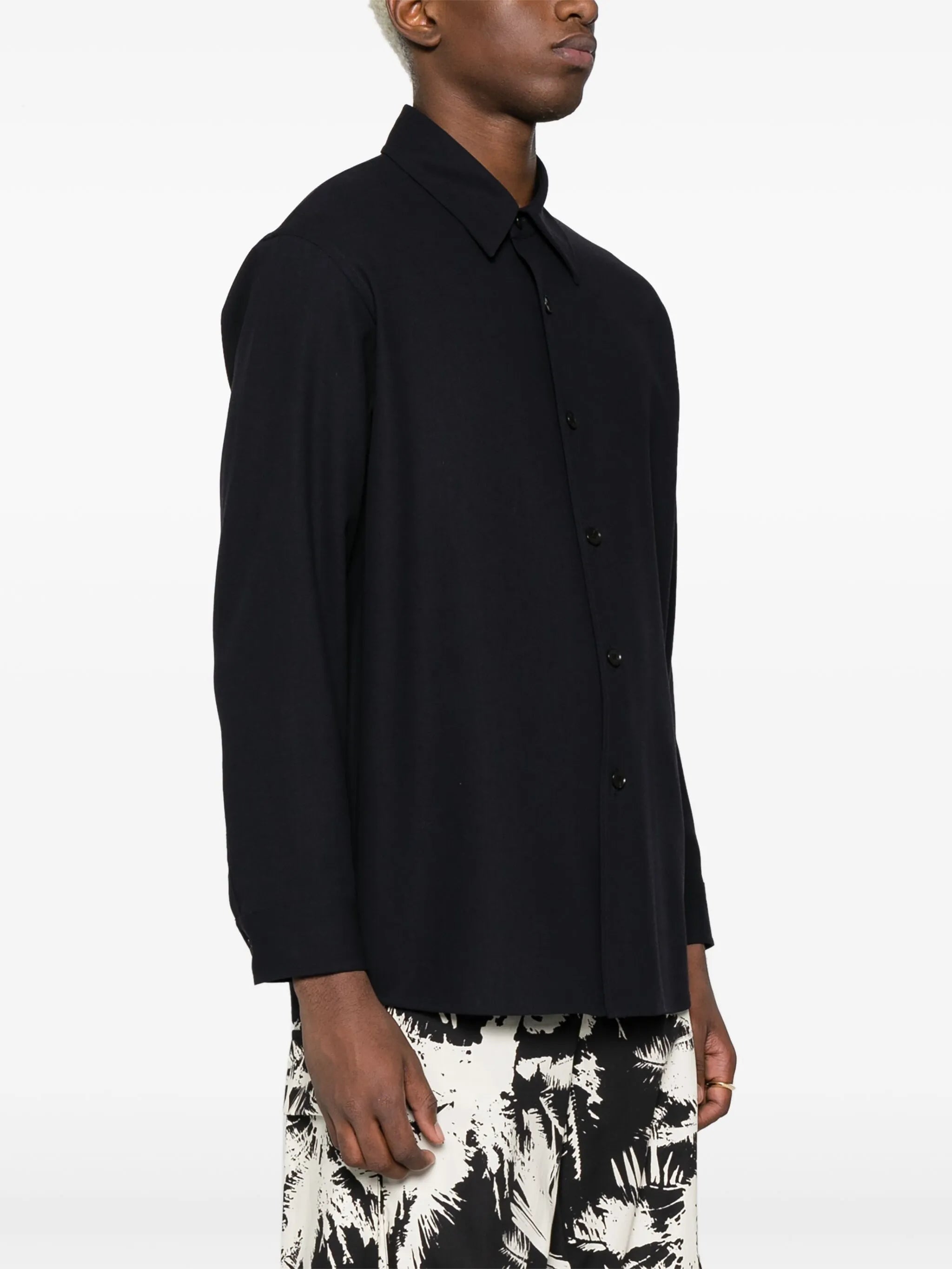 long-sleeve wool shirt