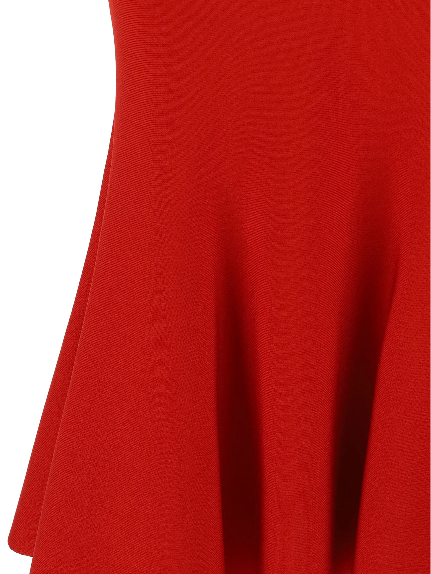square-neck flared midi dress