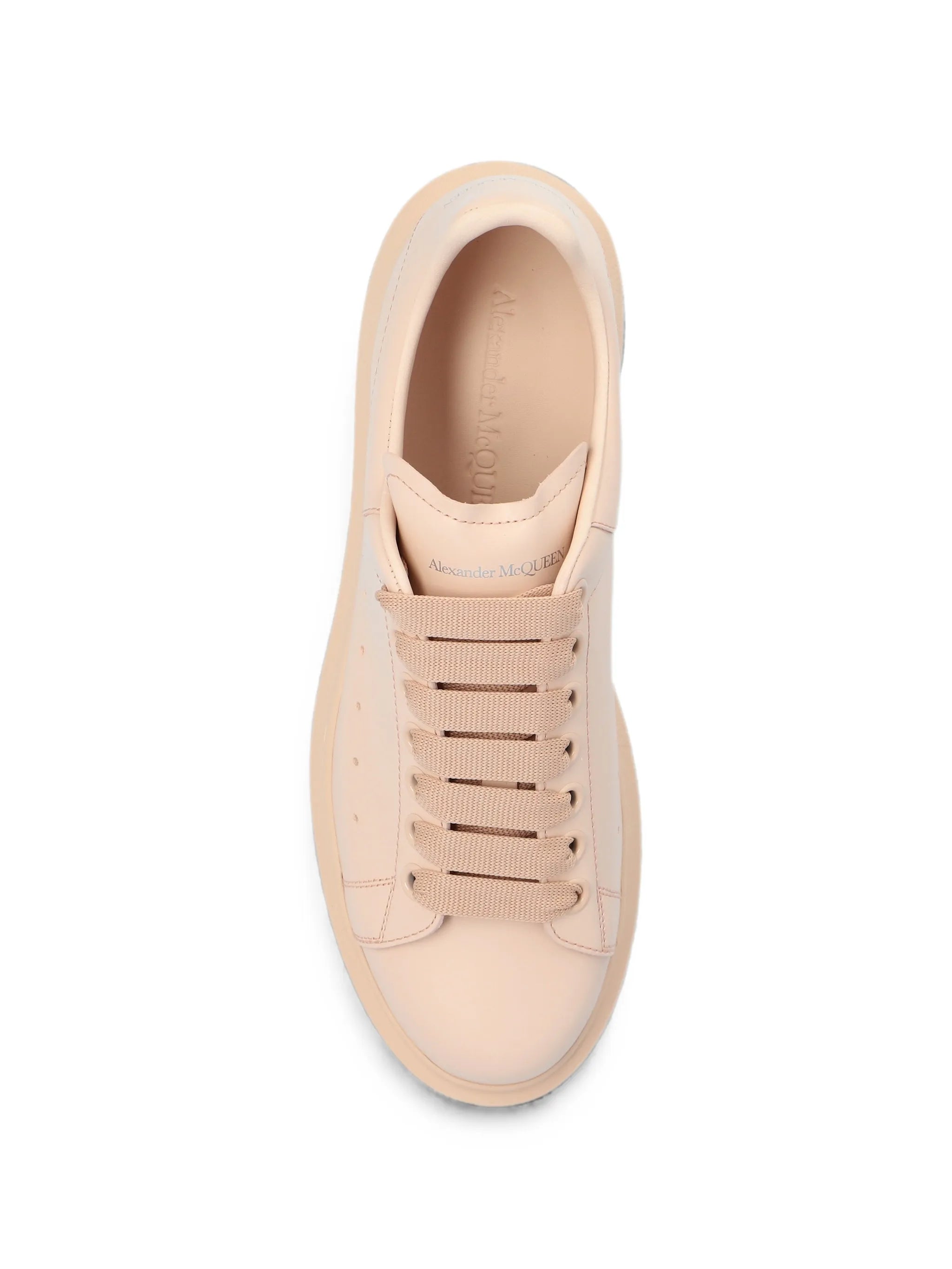 Oversized tonal leather sneakers