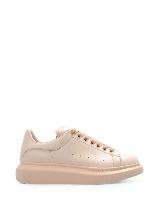 Oversized tonal leather sneakers