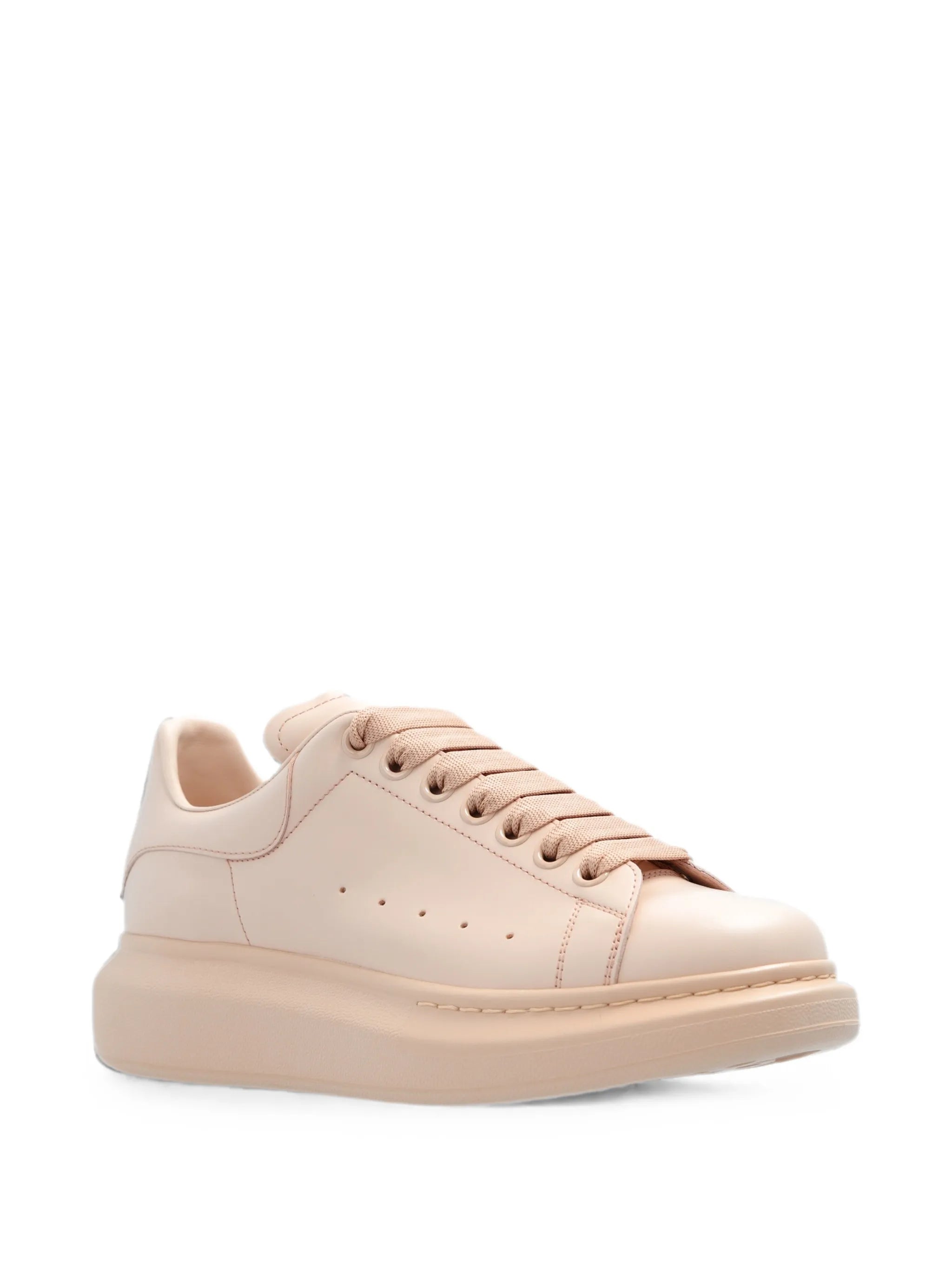 Oversized tonal leather sneakers