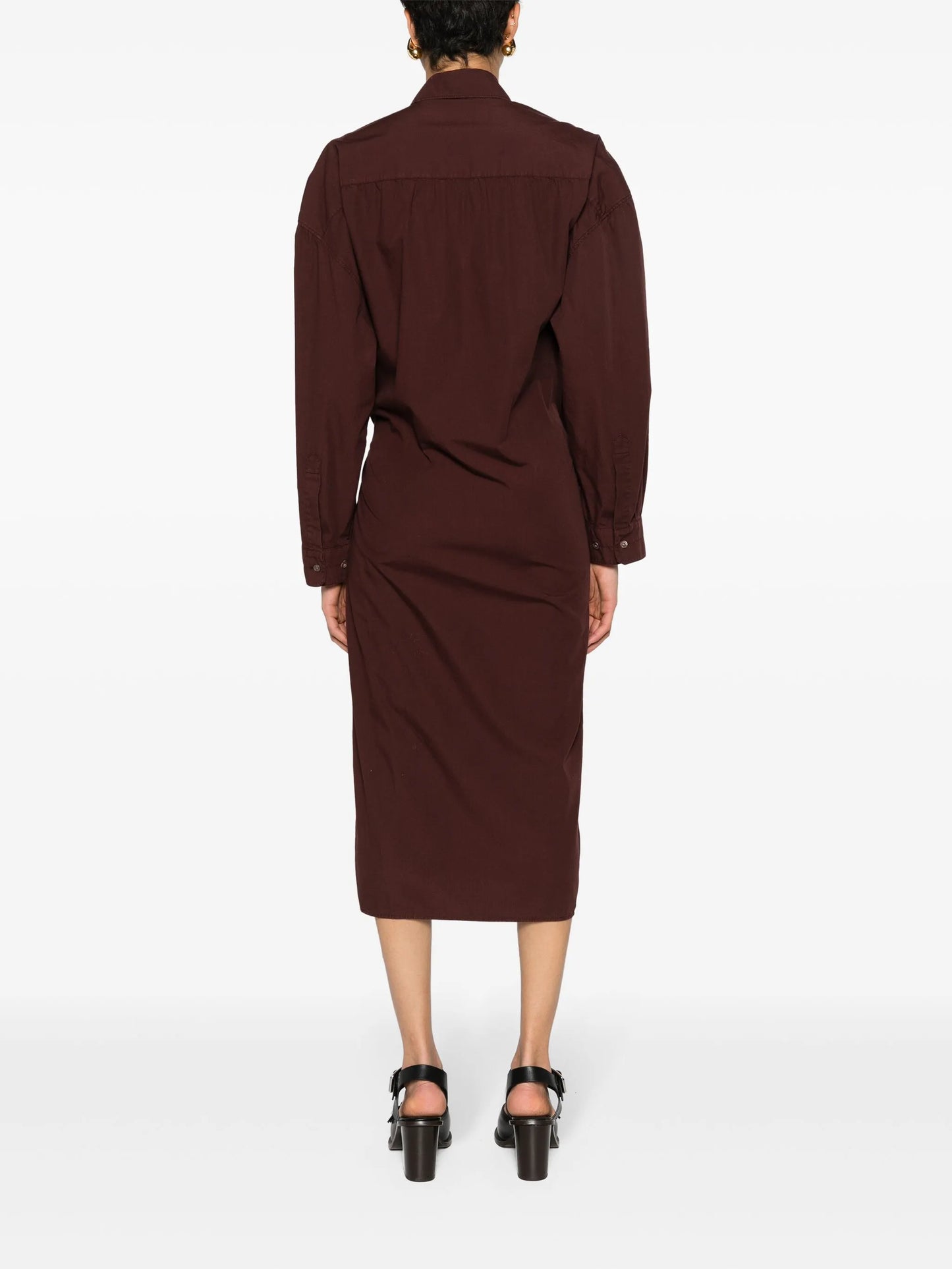 asymmetric midi shirtdress
