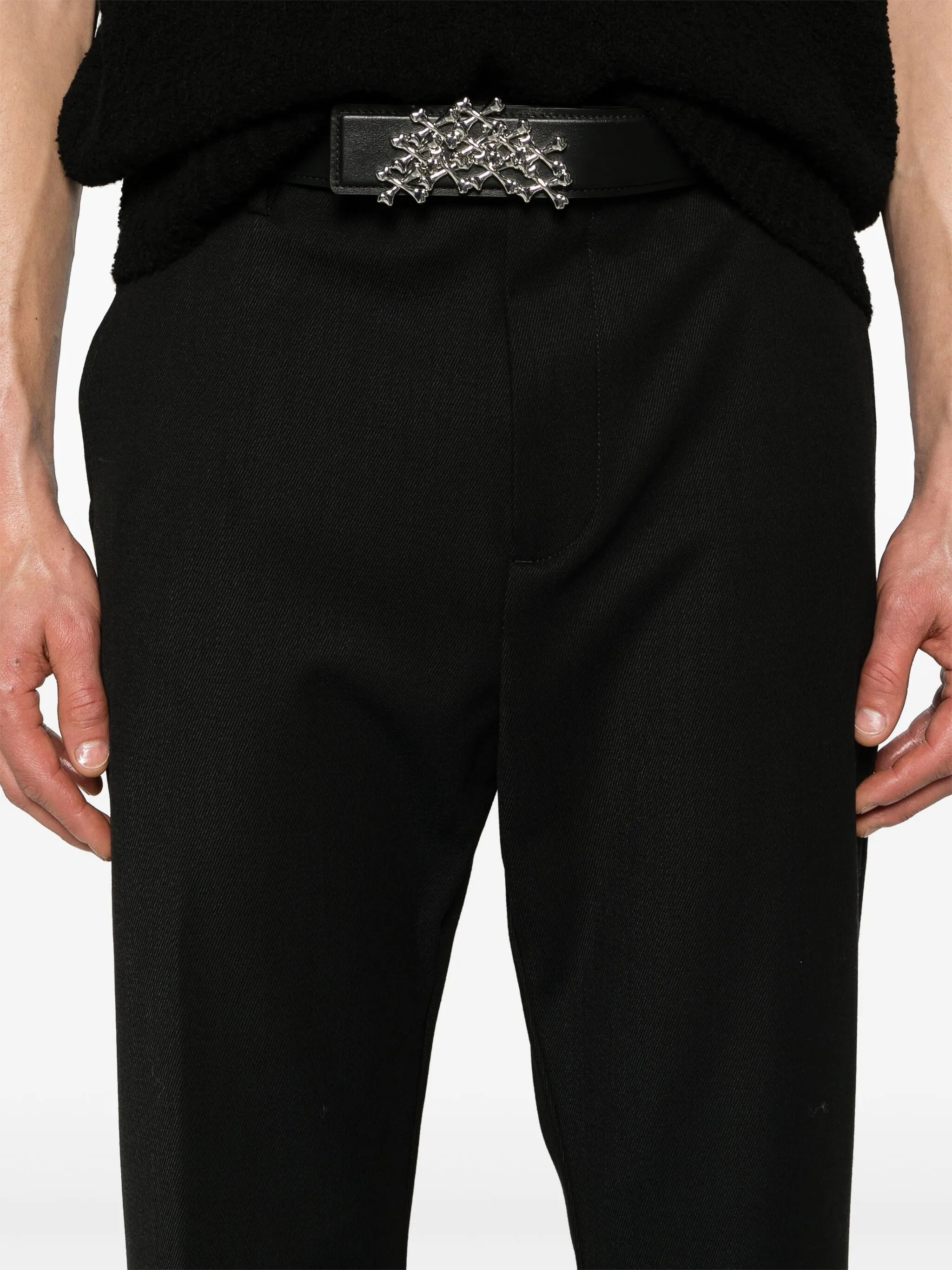 Stepped Hem straight trousers