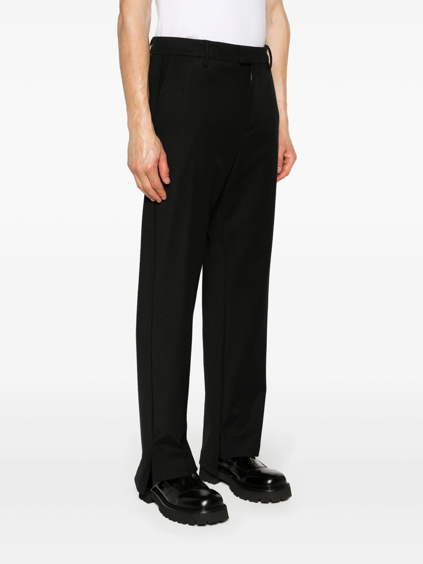 Stepped Hem straight trousers