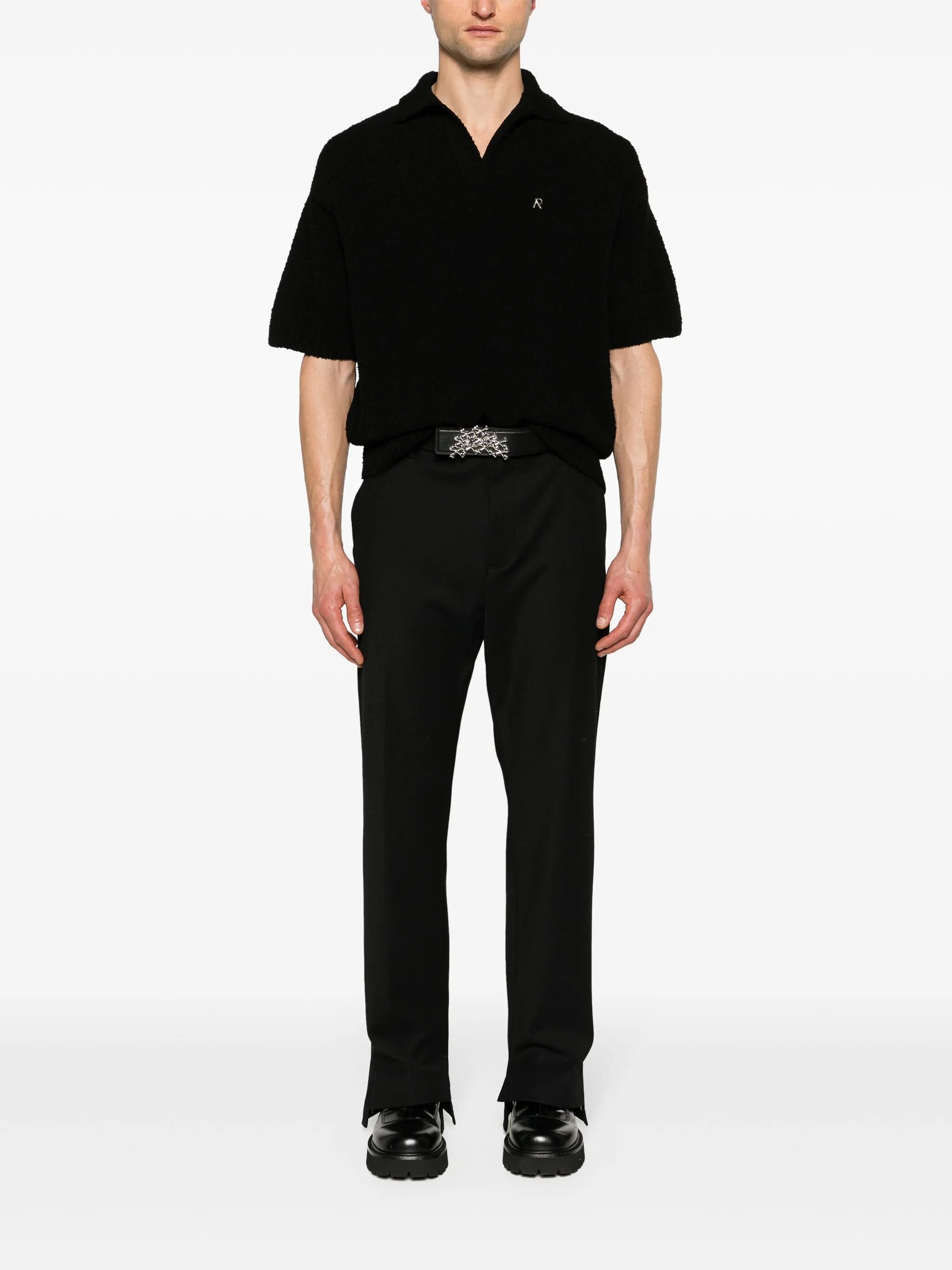 Stepped Hem straight trousers