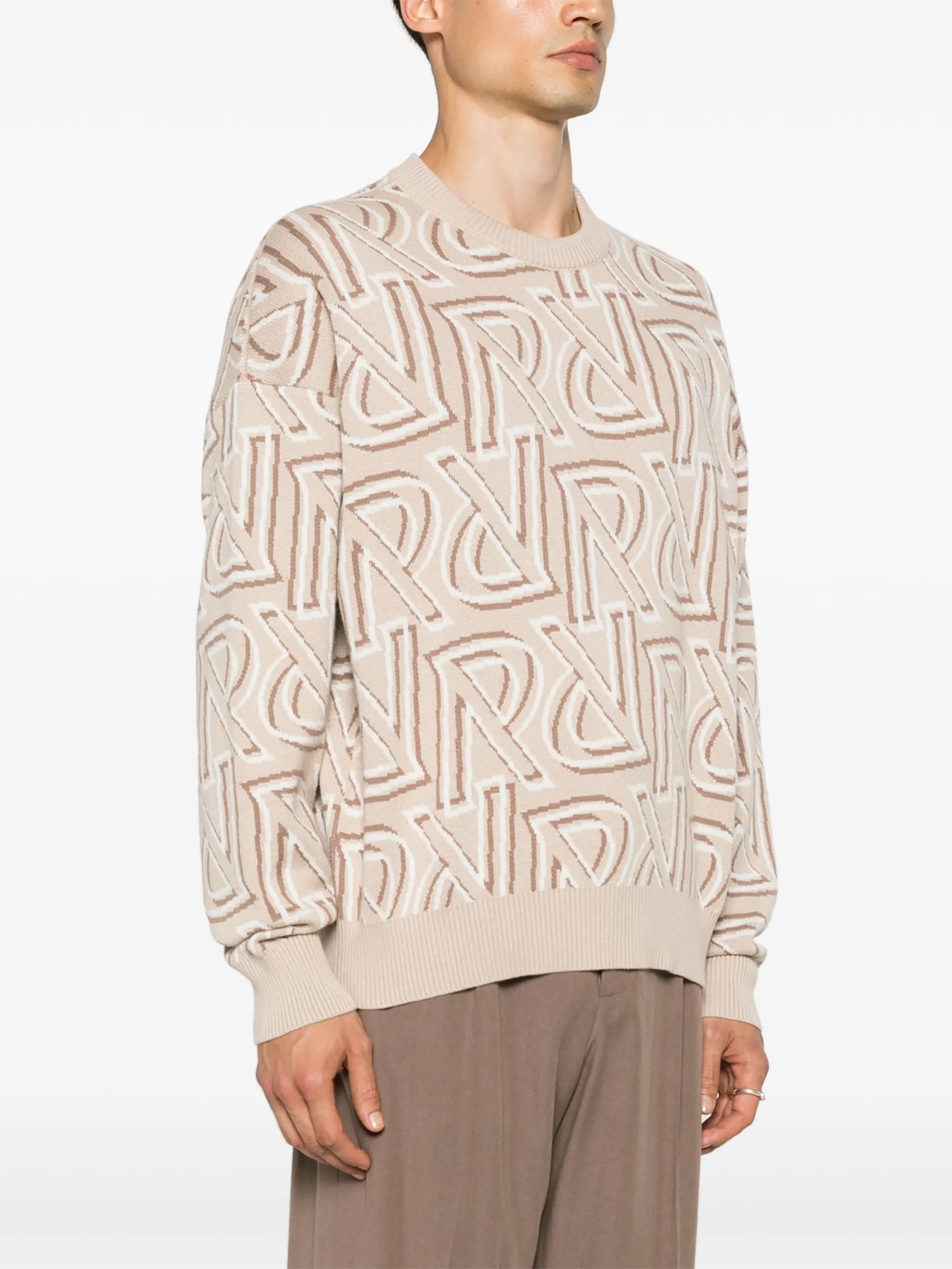 monogram knit jumper