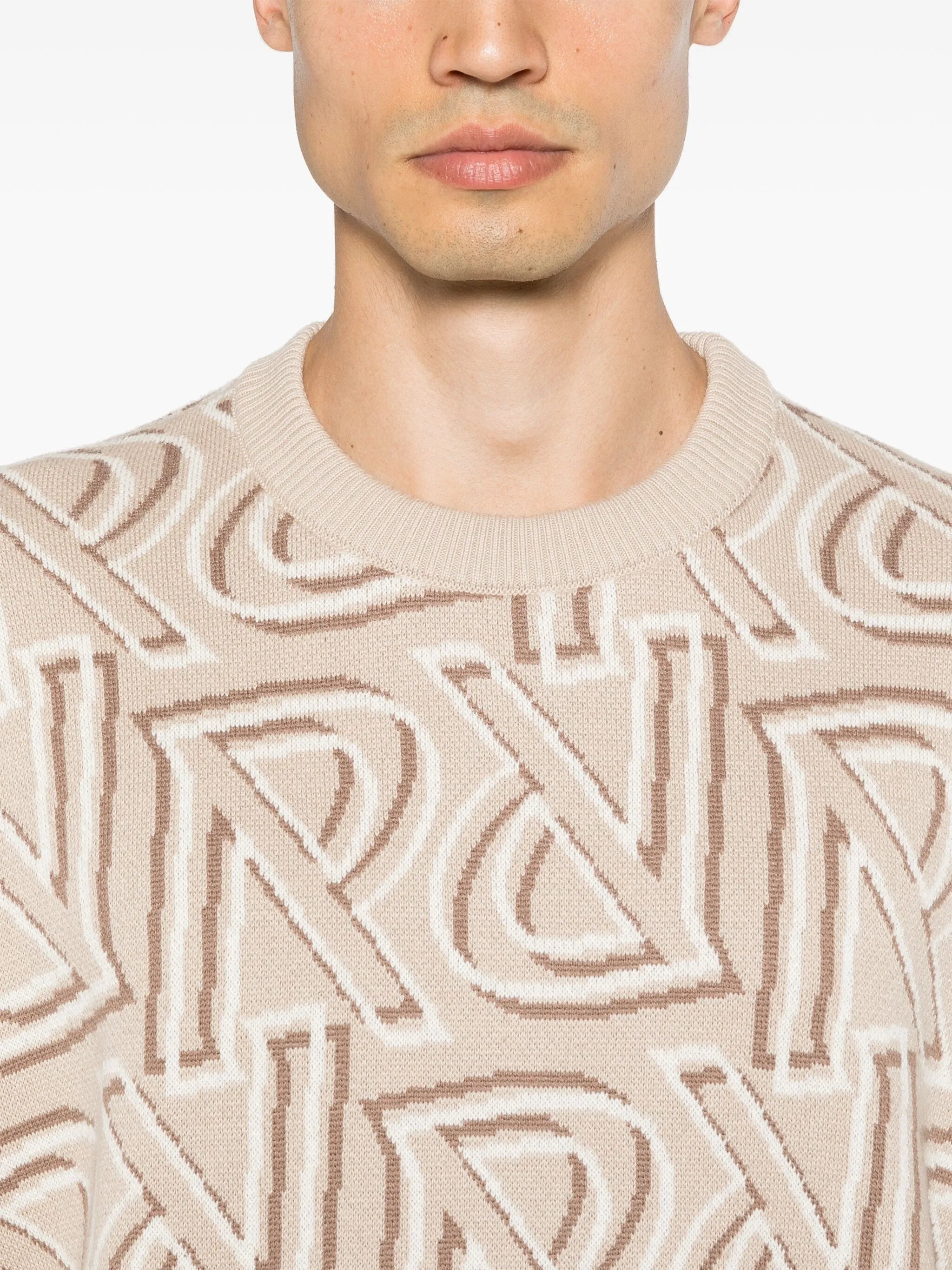 monogram knit jumper