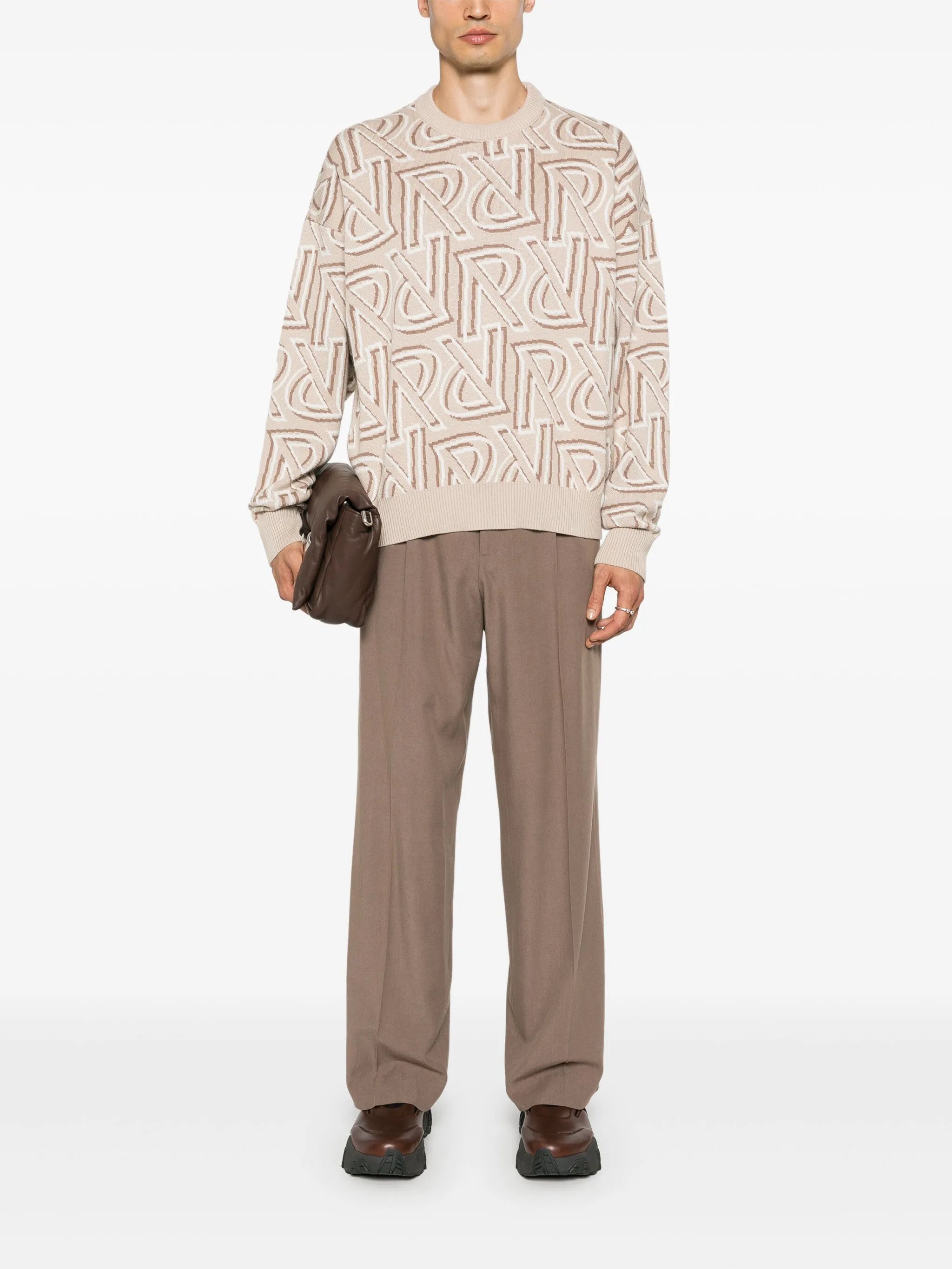 monogram knit jumper