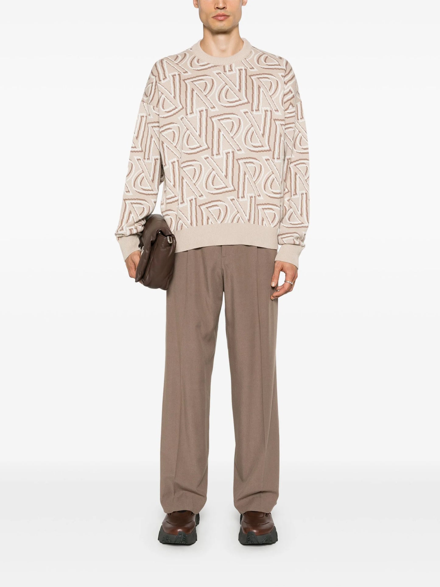 monogram knit jumper