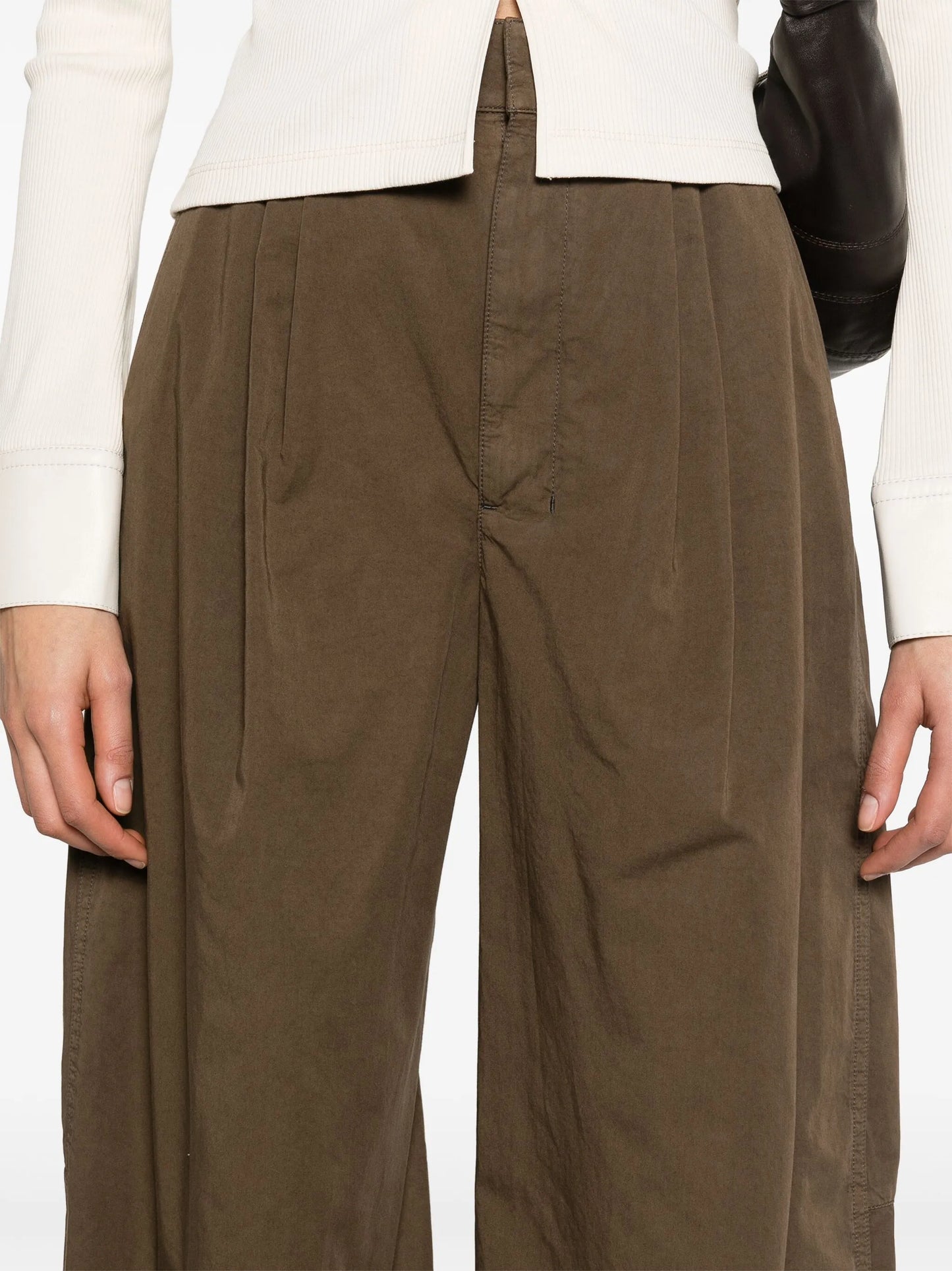 pleat-detailing wide-leg trousers