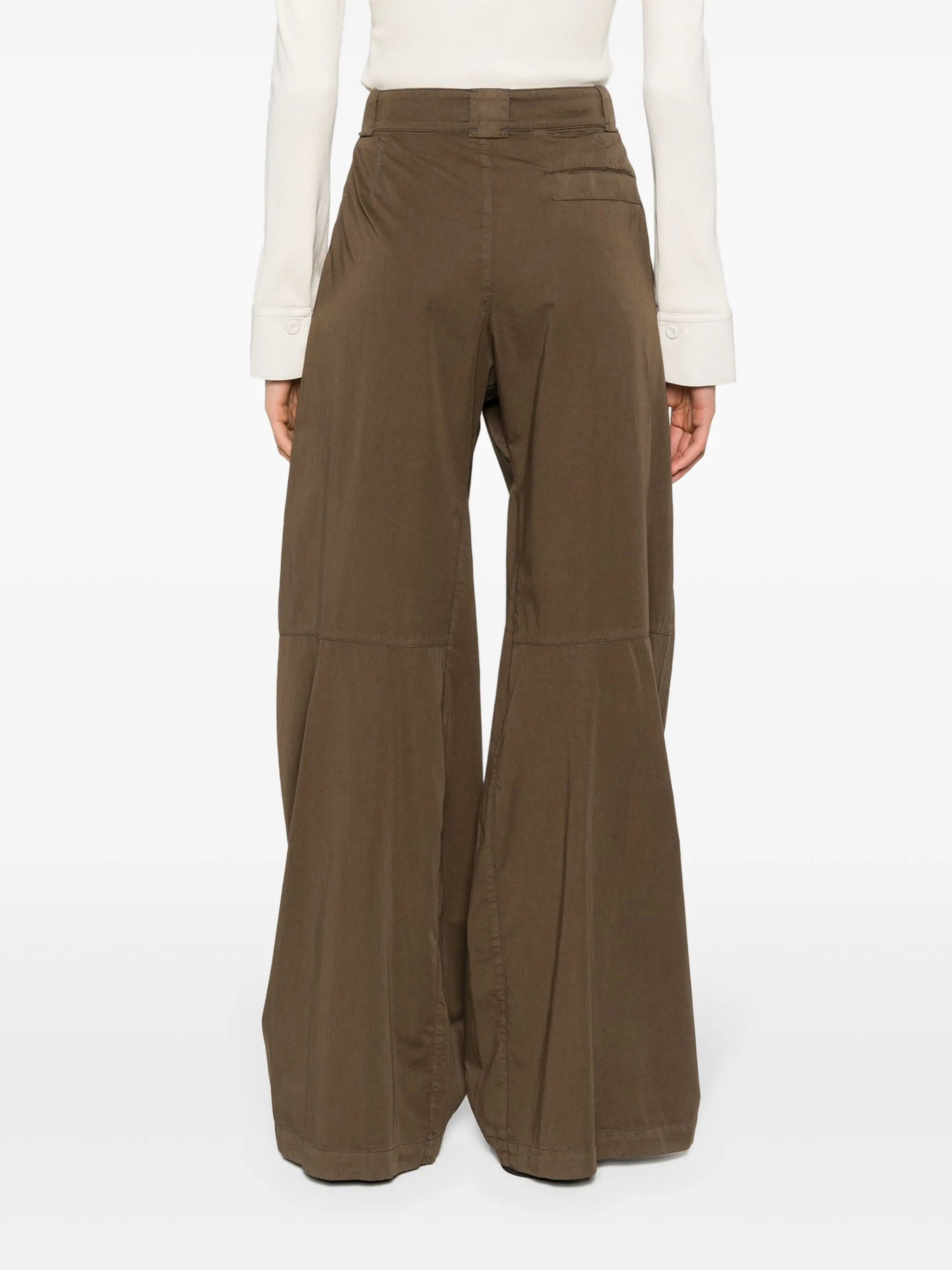 pleat-detailing wide-leg trousers
