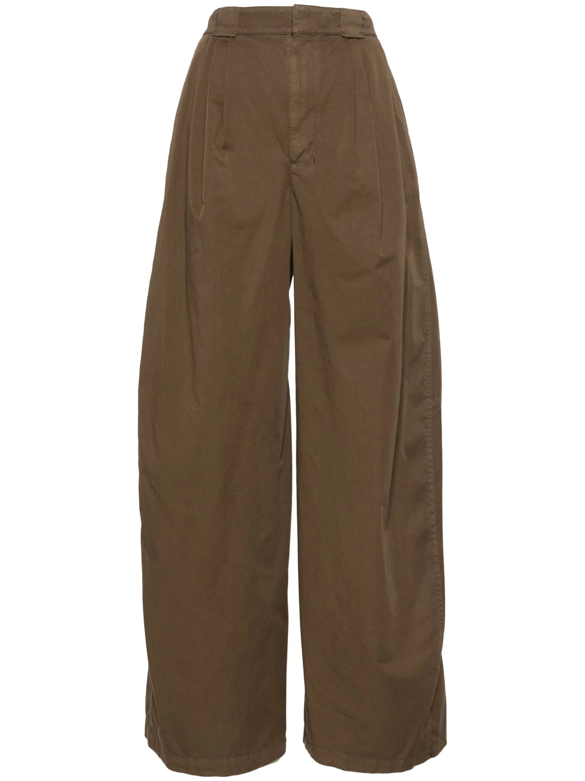 pleat-detailing wide-leg trousers