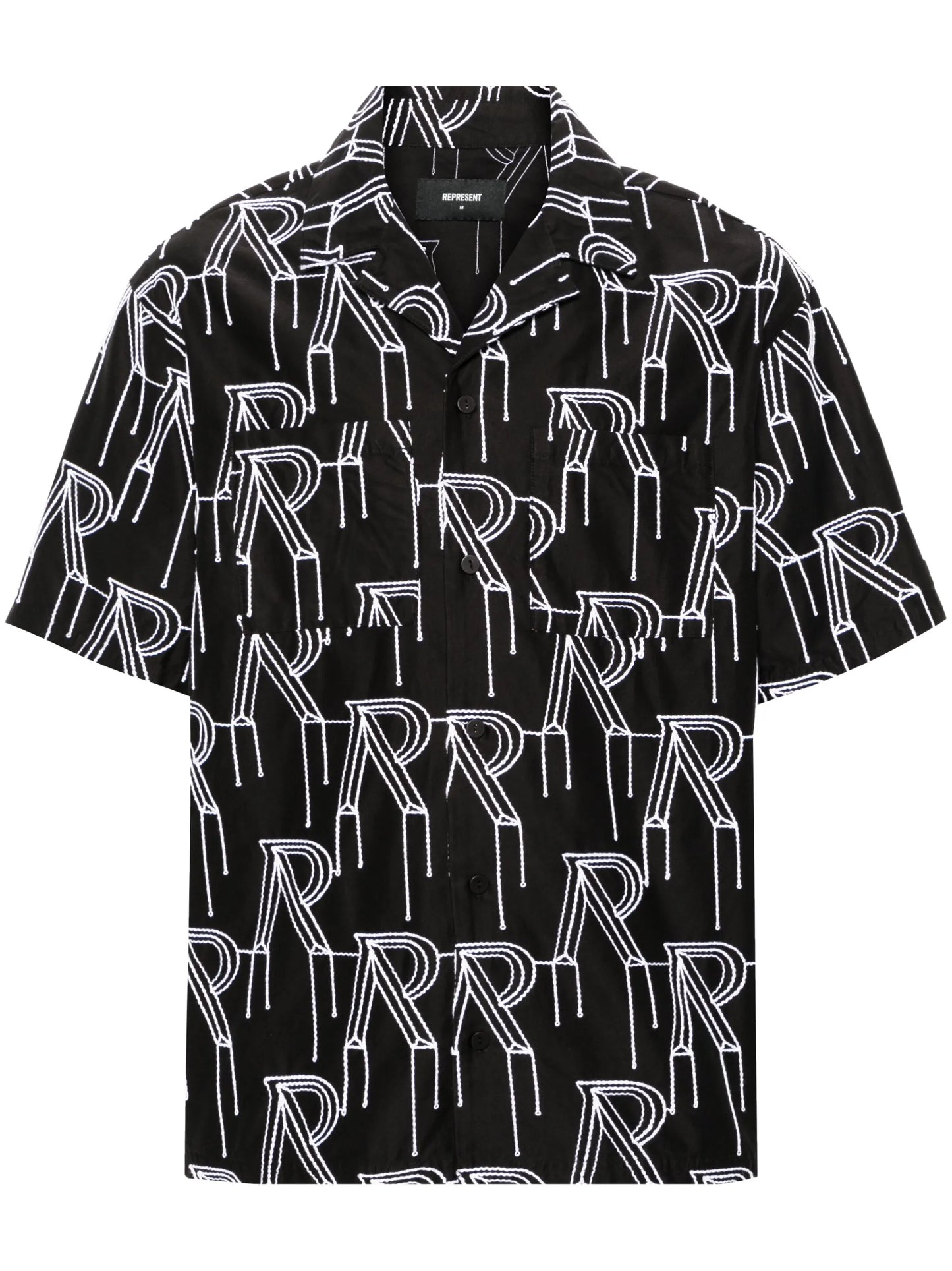 Initial-embroidered cotton overshirt