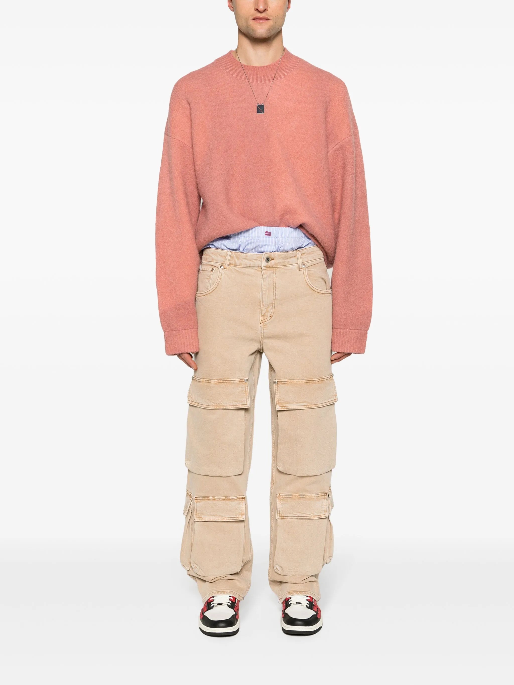 Sprayed Horizons drop-shoulder jumper