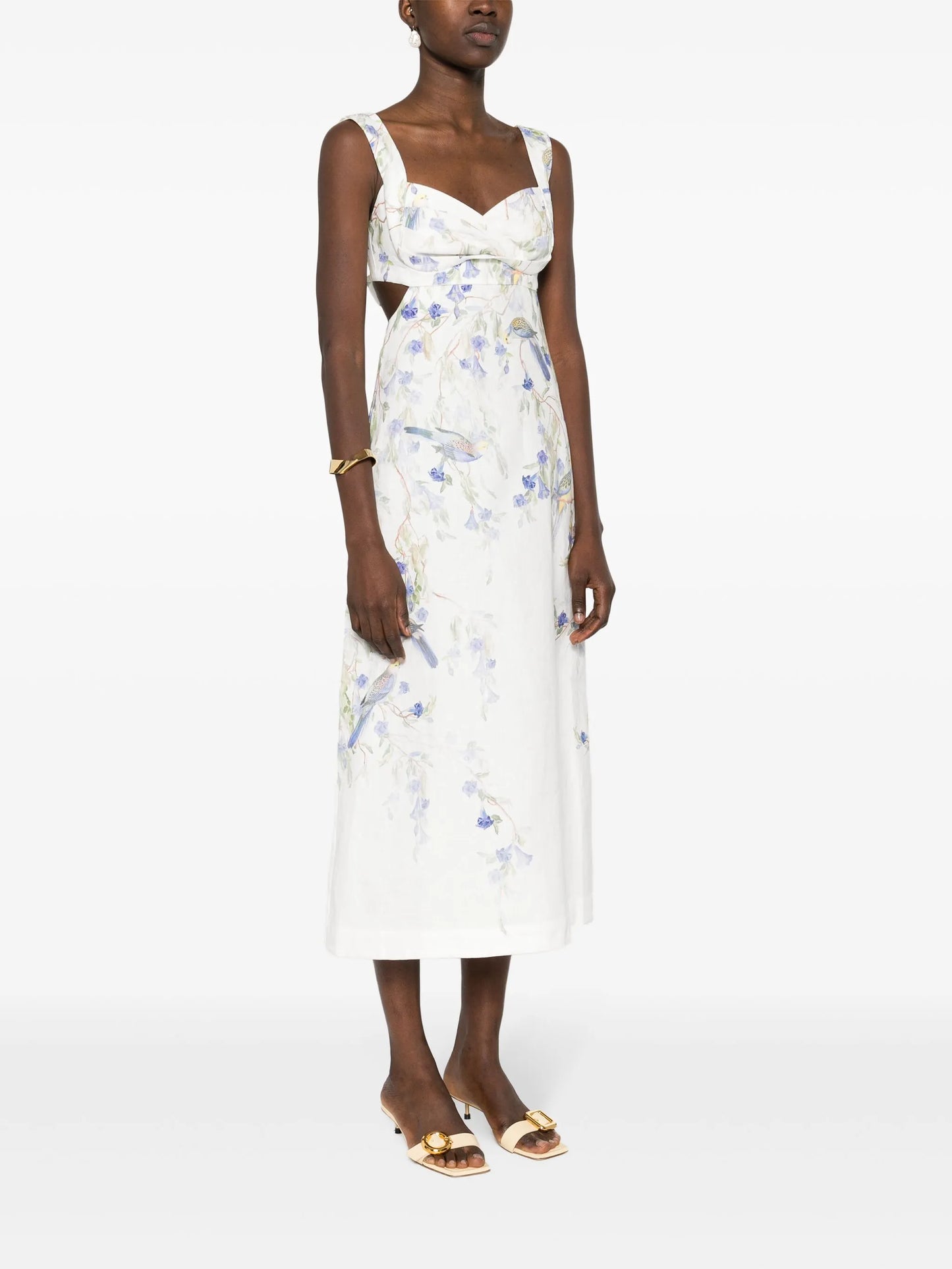 Natura linen midi dress