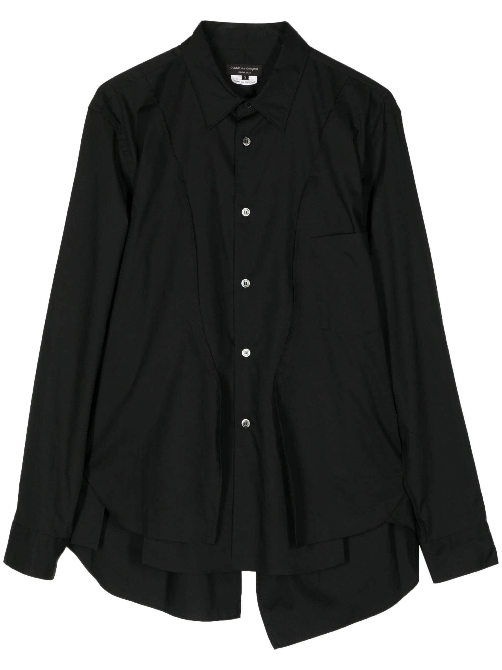 layered cotton shirt