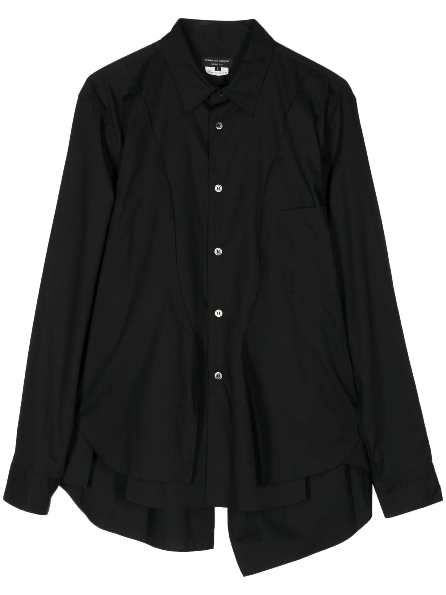 layered cotton shirt