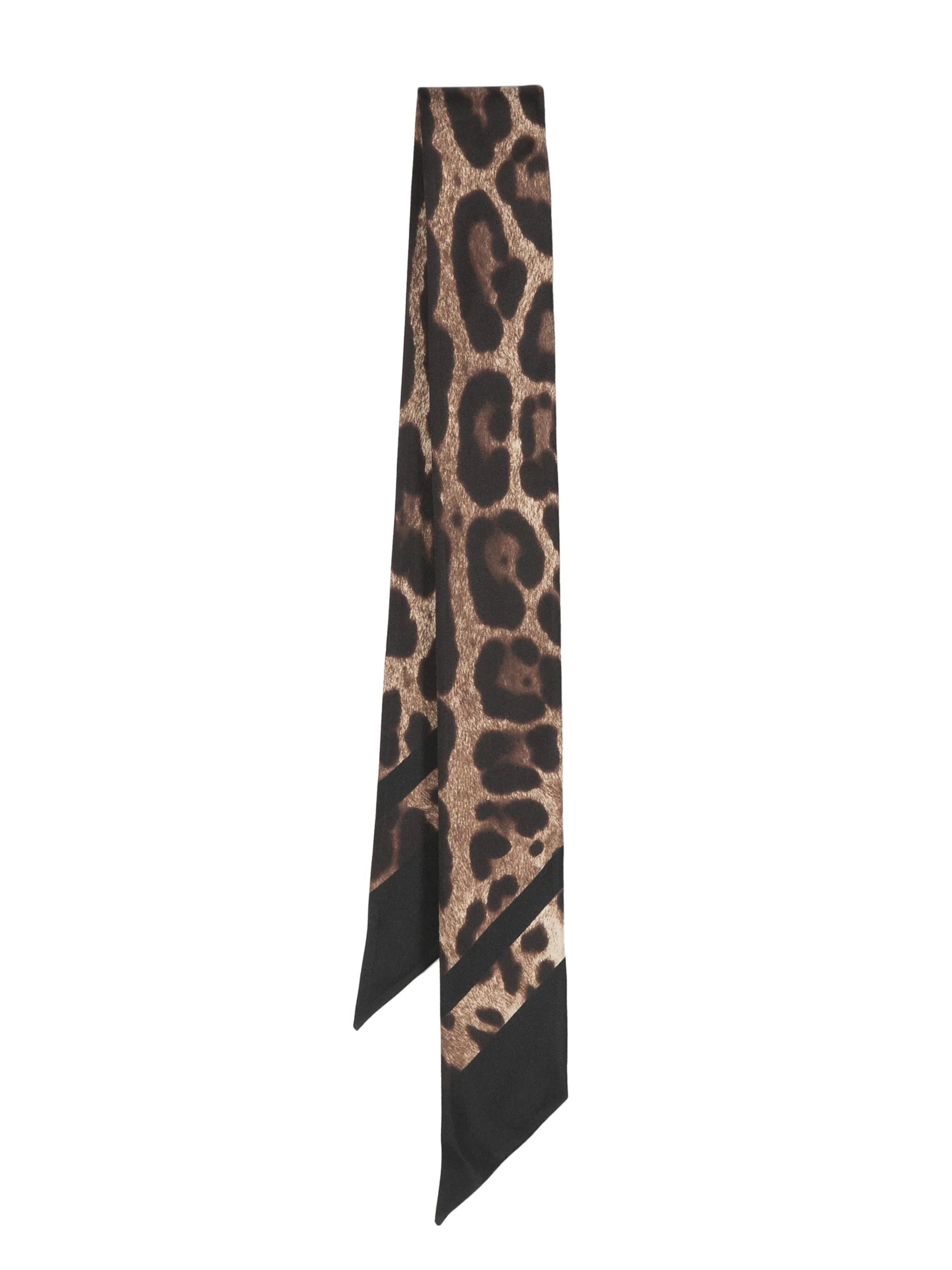 leopard-print silk scarf