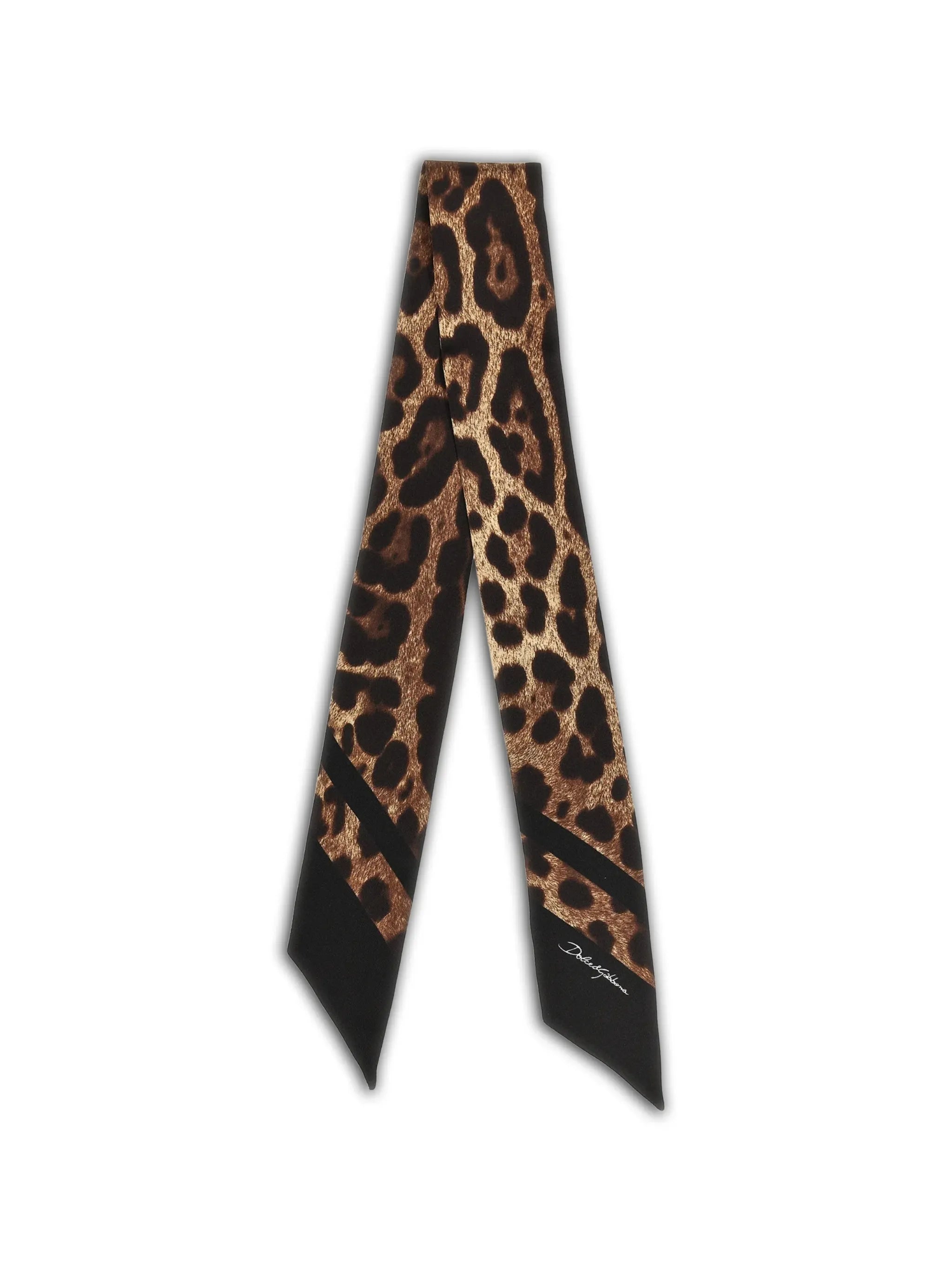 leopard-print silk twill bandeau 6x100