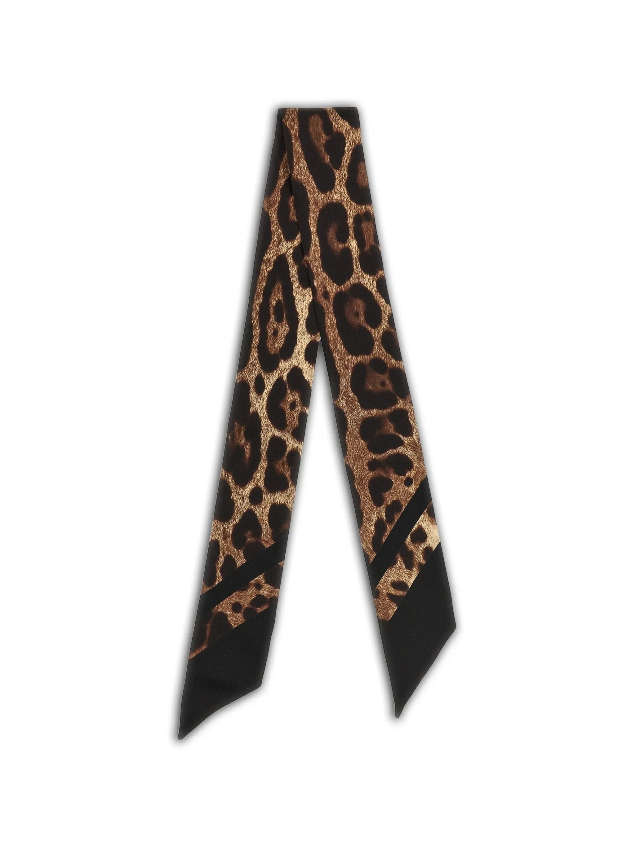 leopard-print silk twill bandeau 6x100