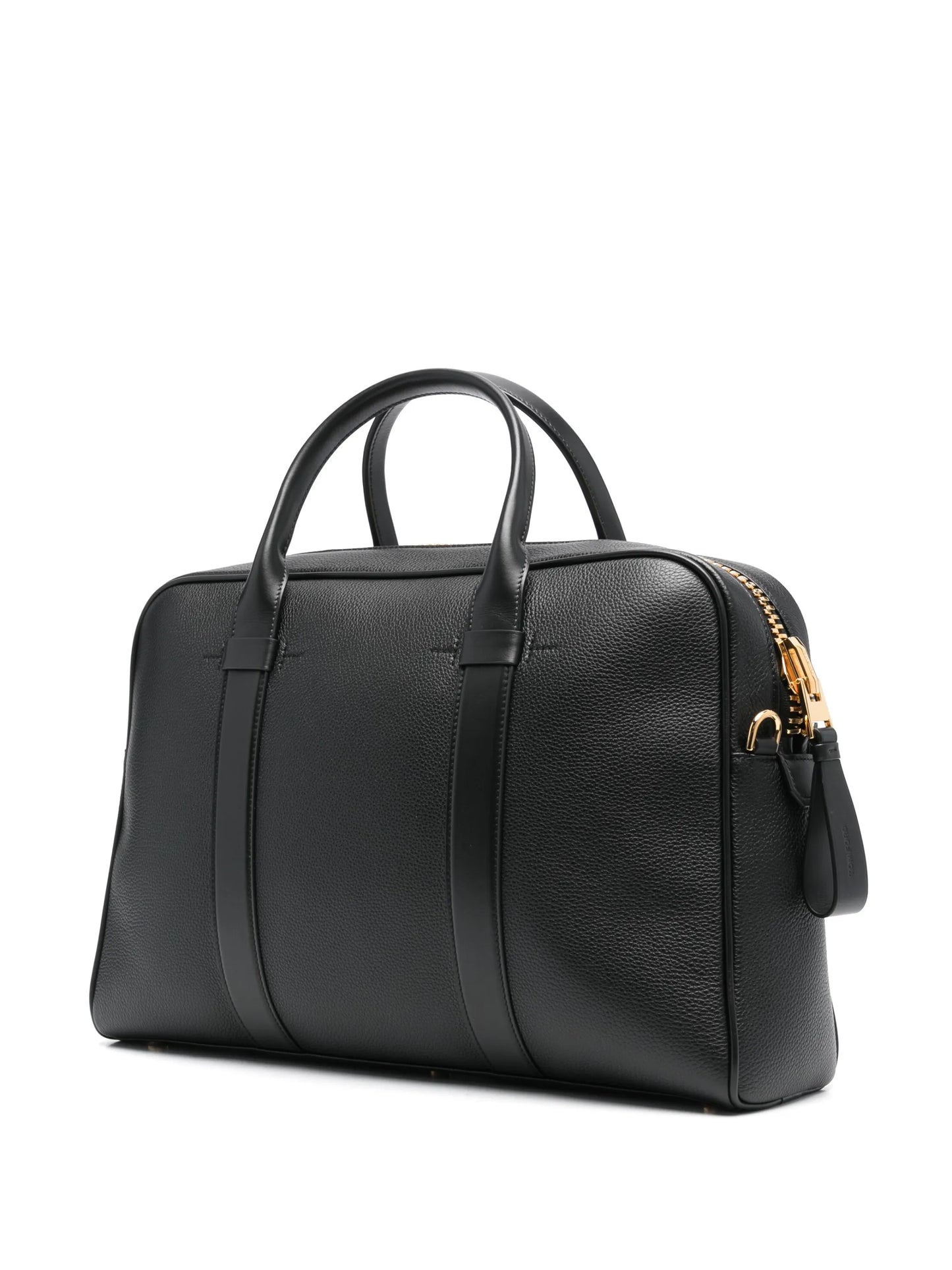 zipped leather briefcase