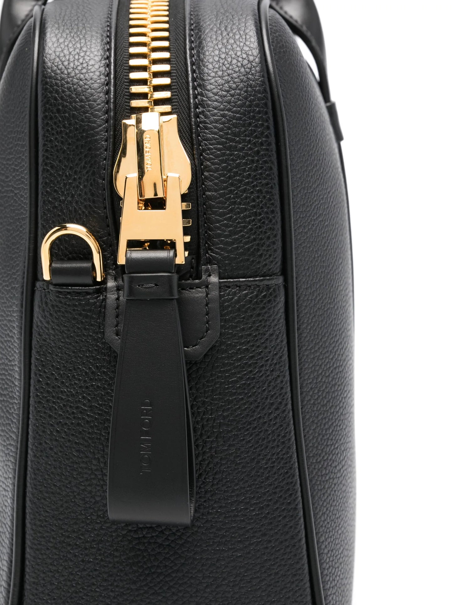 zipped leather briefcase