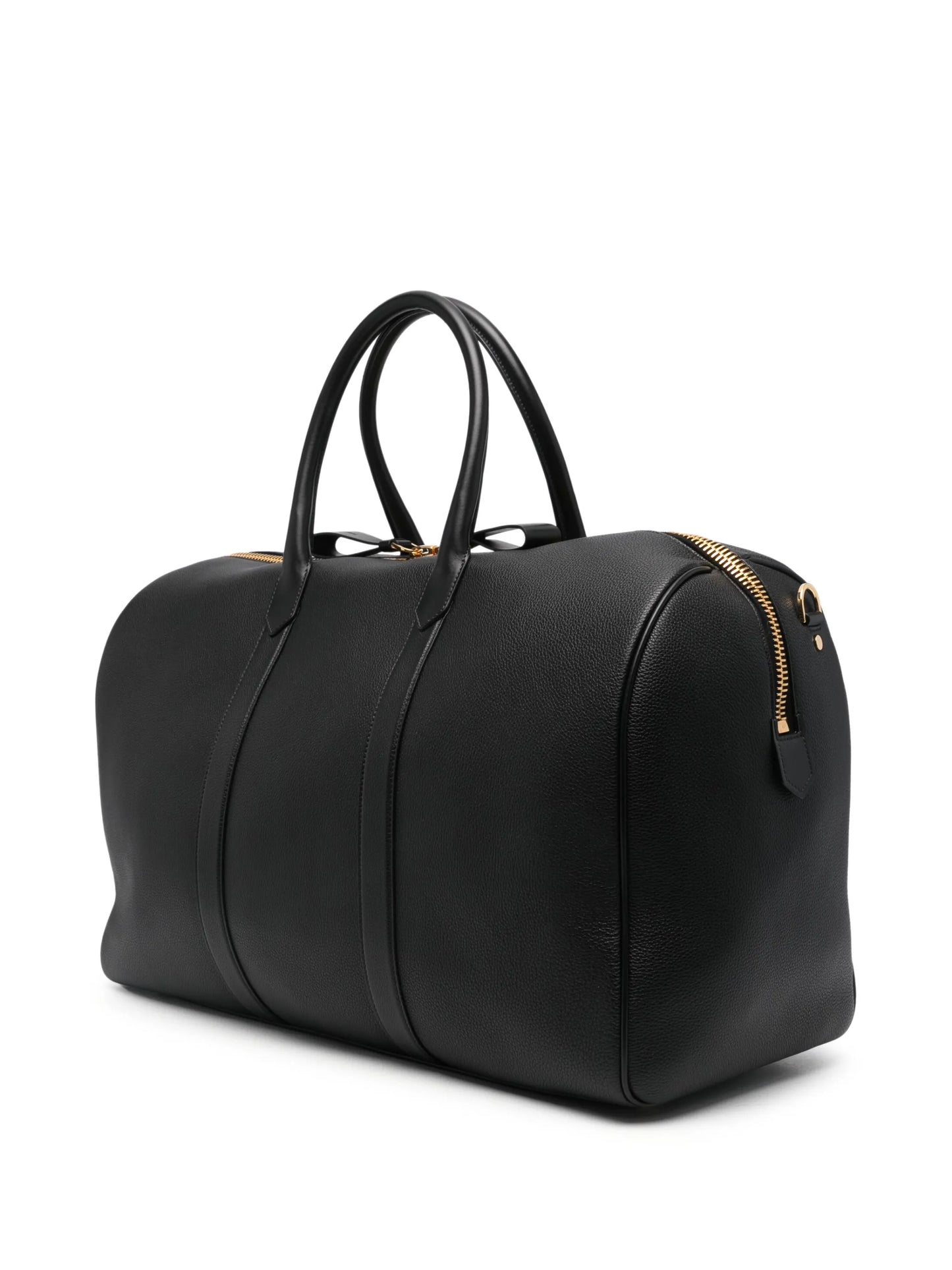 zipped leather holdall