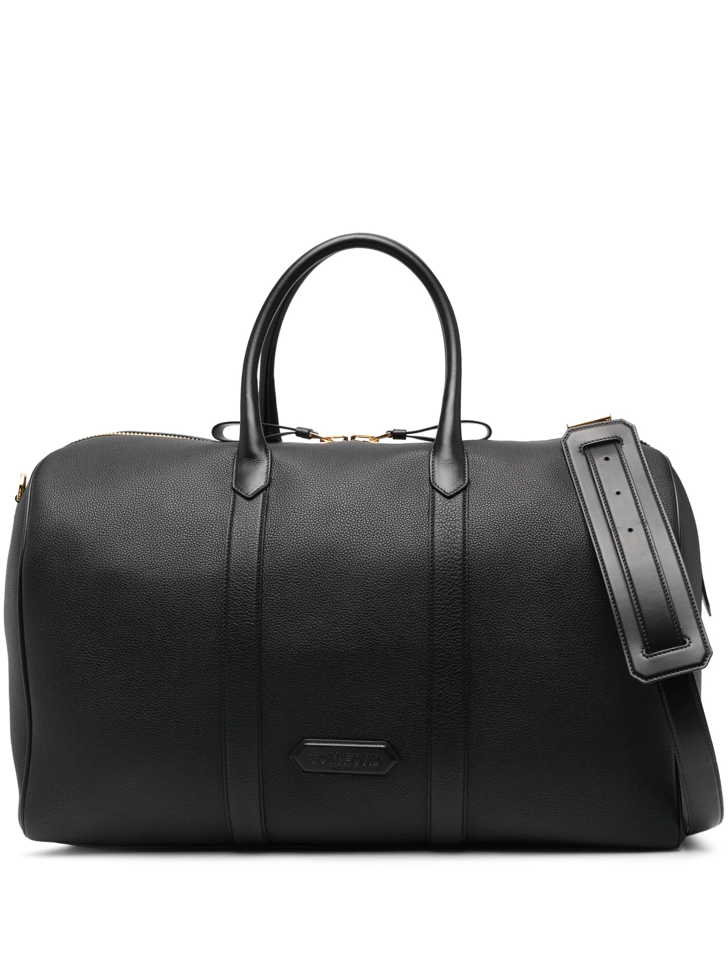 zipped leather holdall