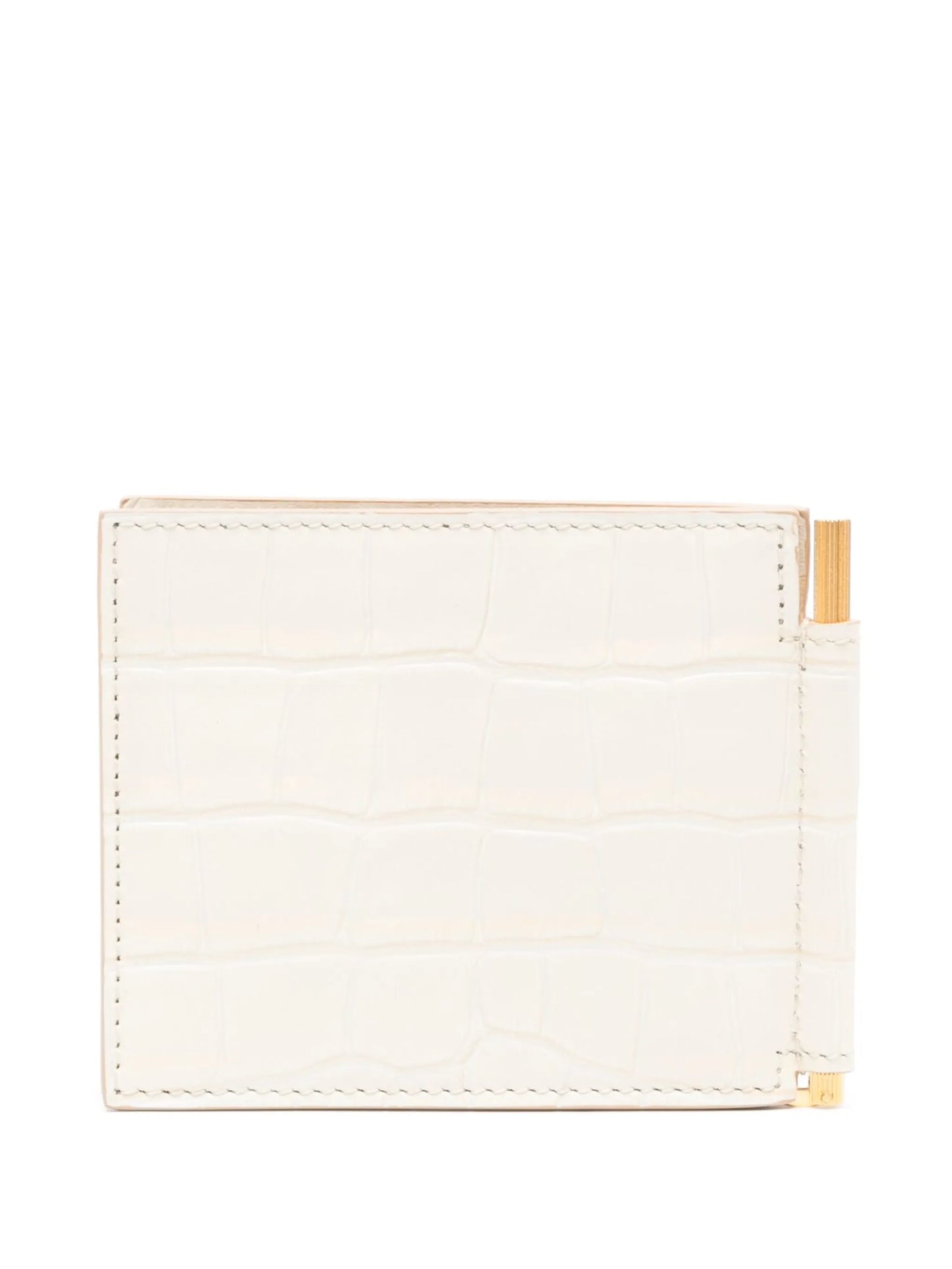 crocodile-effect bi-fold cardholder