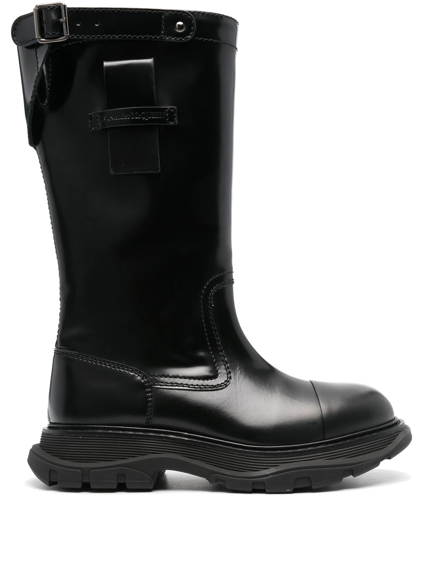 mid-calf leather boots