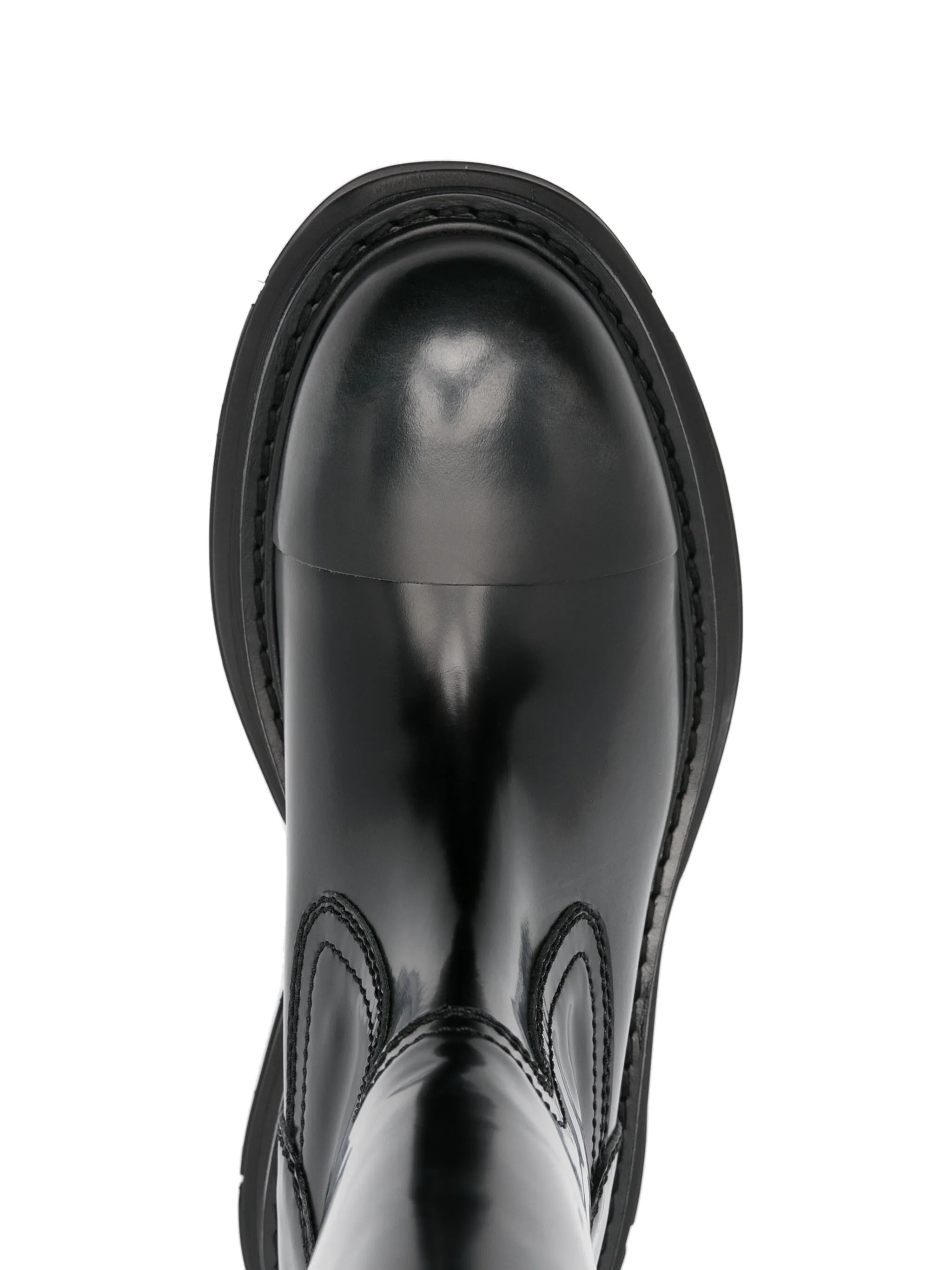 mid-calf leather boots