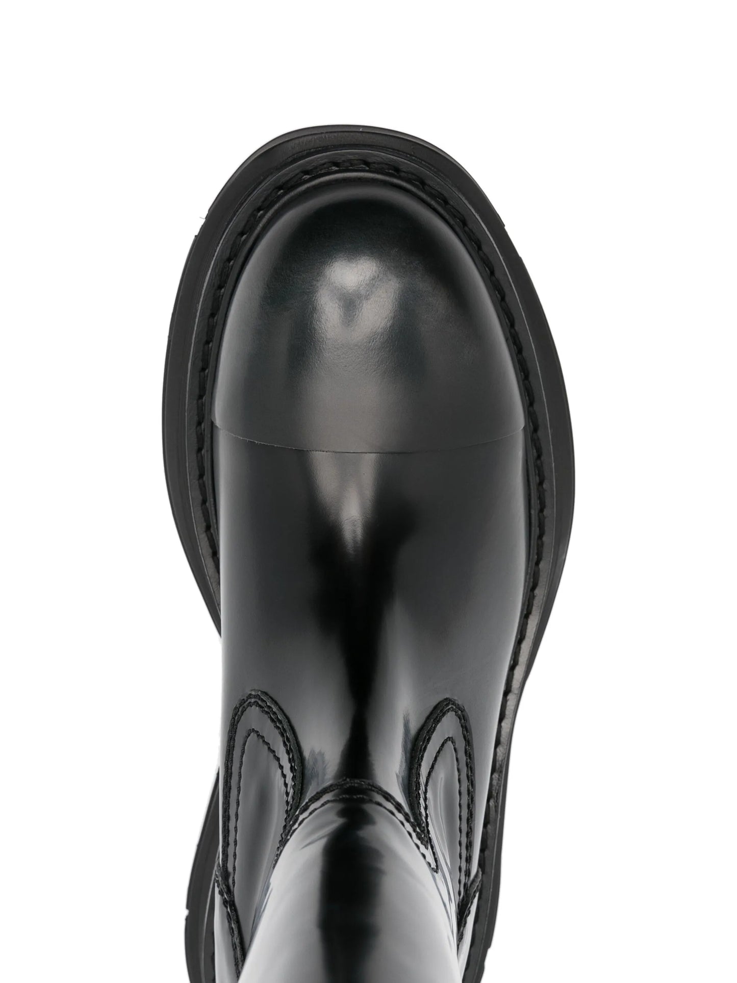 mid-calf leather boots