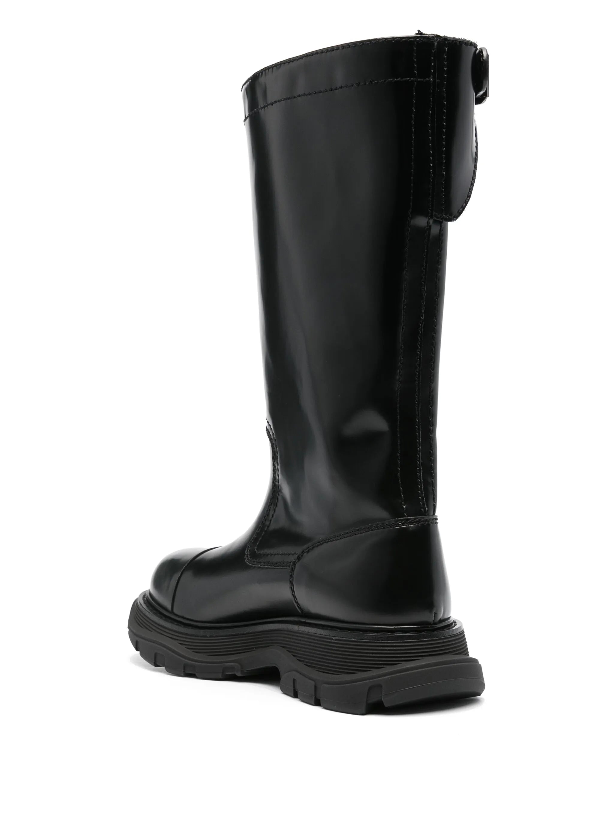 mid-calf leather boots