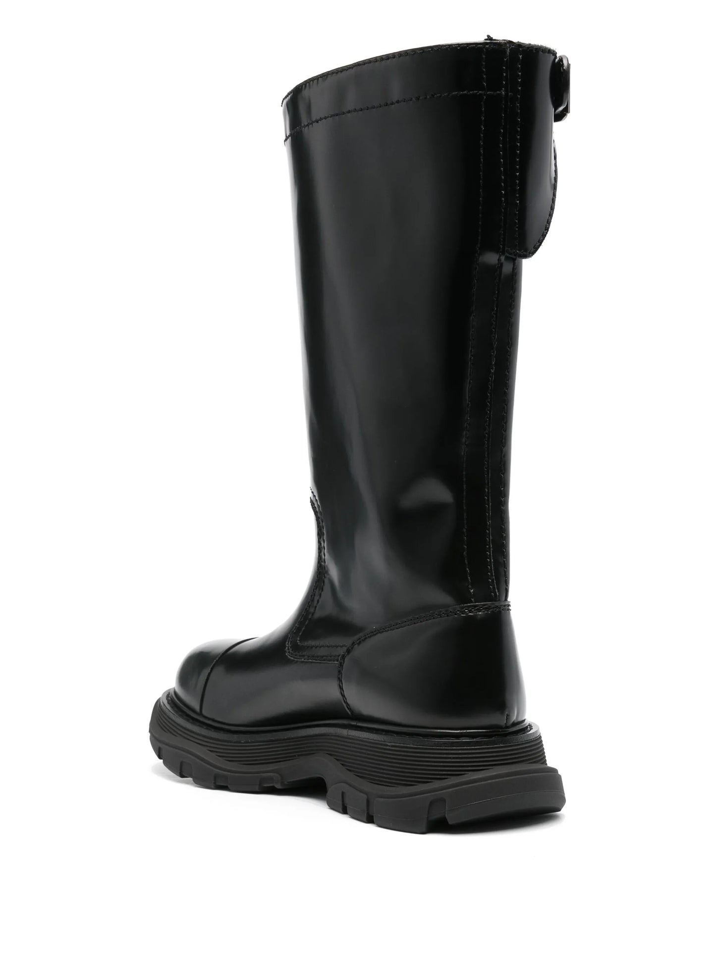 mid-calf leather boots